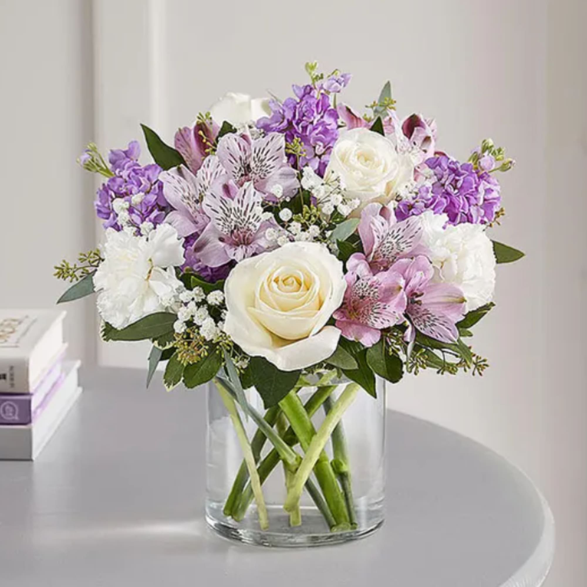 Lavender and white vase arrangement Lavender and white vase arrangement