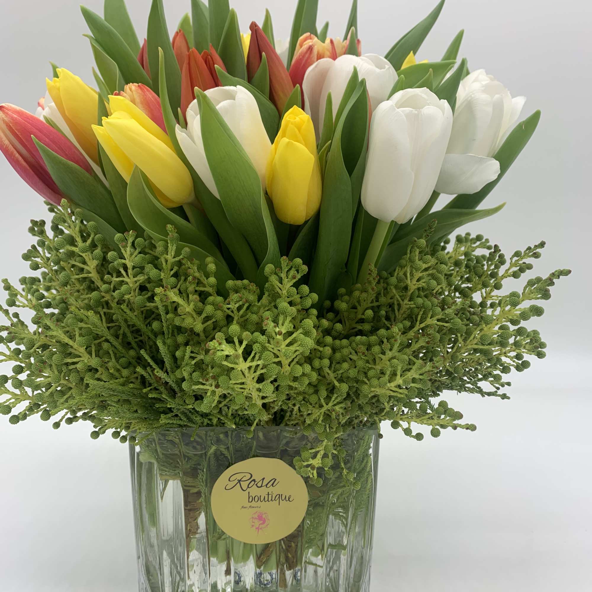 Forty mixed colors for special occasion or everyday. It is sitting in