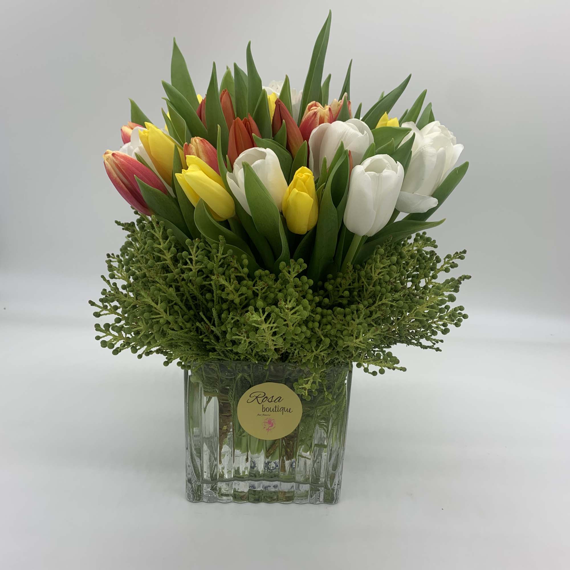 Forty mixed colors for special occasion or everyday. It is sitting in