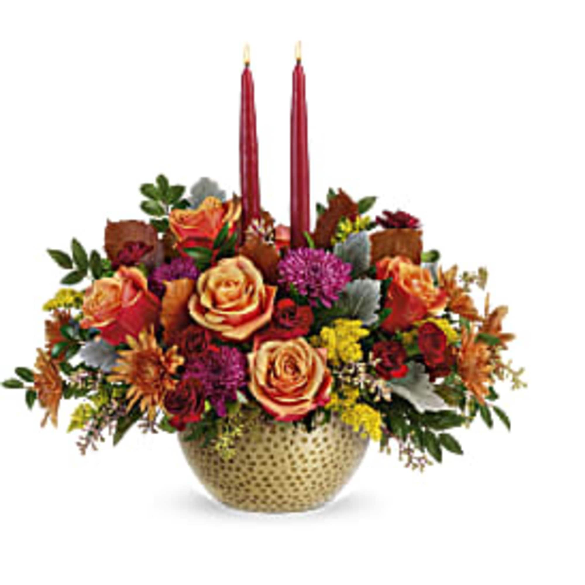 Teleflora's Gleaming Autumn Bouquet is golden hour in a fall bouquet! This Teleflora's Gleaming Autumn Bouquet is golden hour in a fall bouquet! This