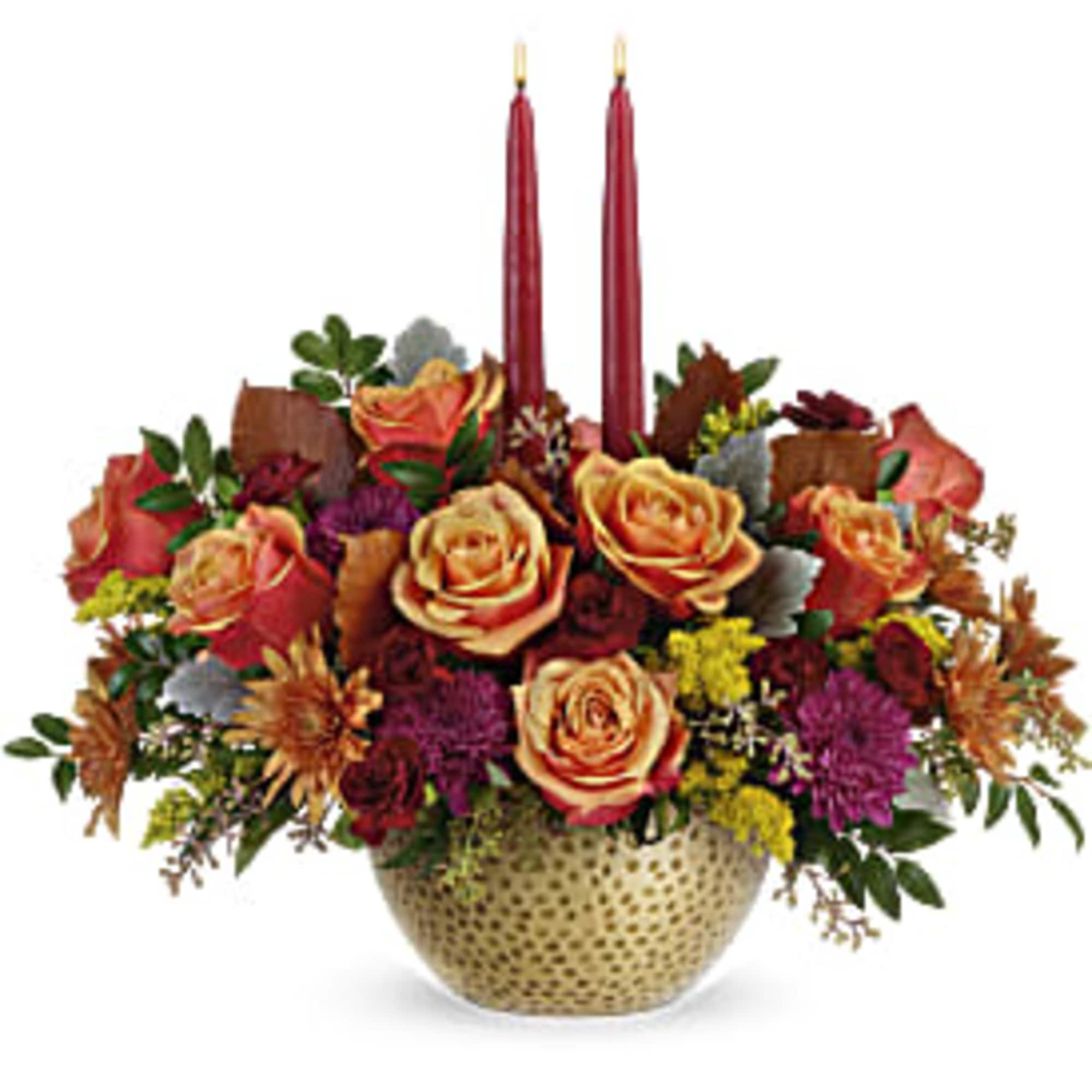 Teleflora's Gleaming Autumn Bouquet is golden hour in a fall bouquet! This Teleflora's Gleaming Autumn Bouquet is golden hour in a fall bouquet! This