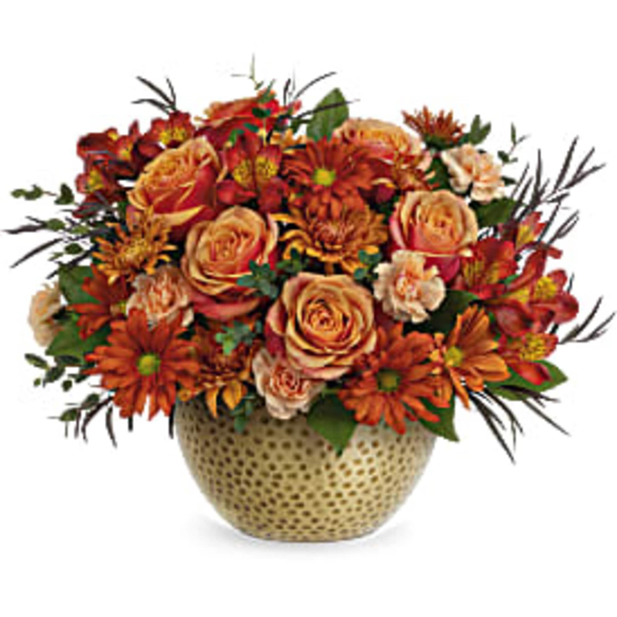 Our Vintage Gold Centerpiece adds autumnal elegance to your fall celebrations. This Our Vintage Gold Centerpiece adds autumnal elegance to your fall celebrations. This