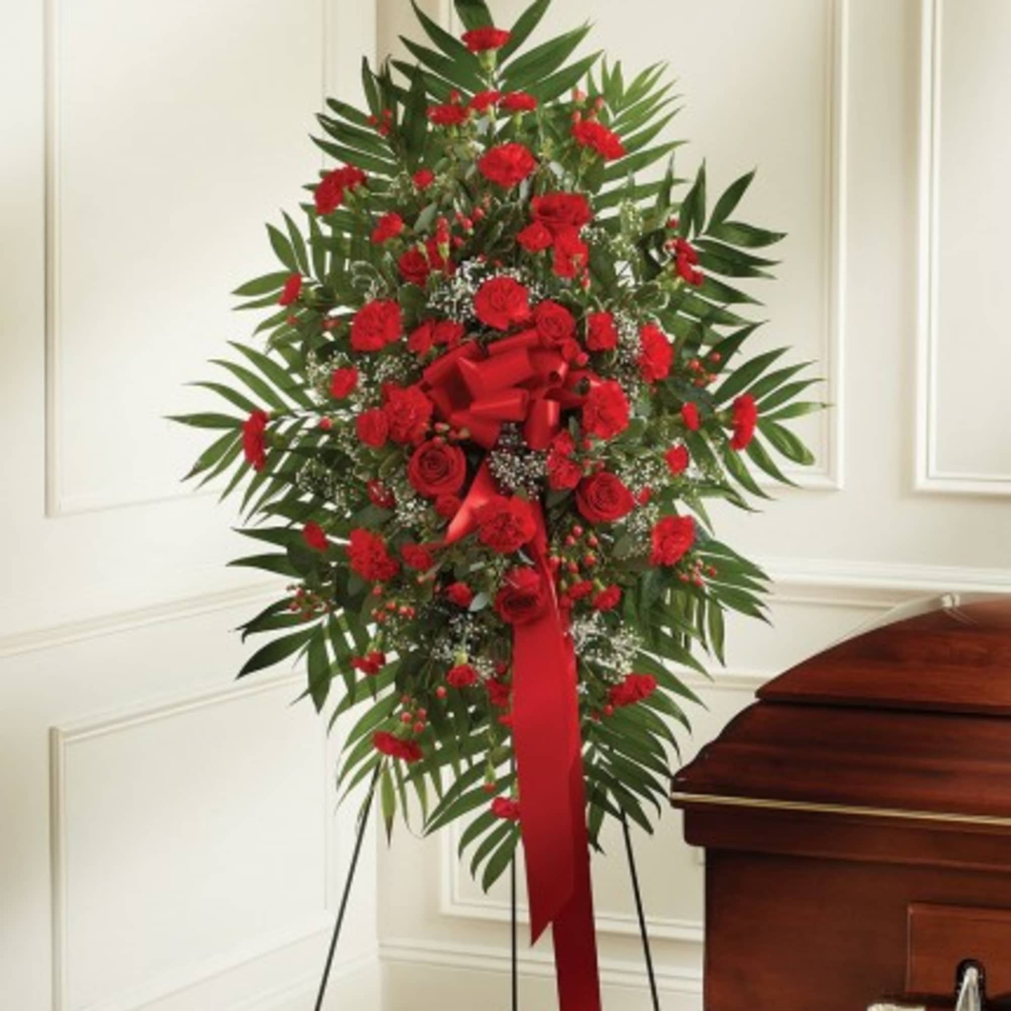 Product ID: 91295


This Sympathy Standing Spray, in beautiful red, is a touching