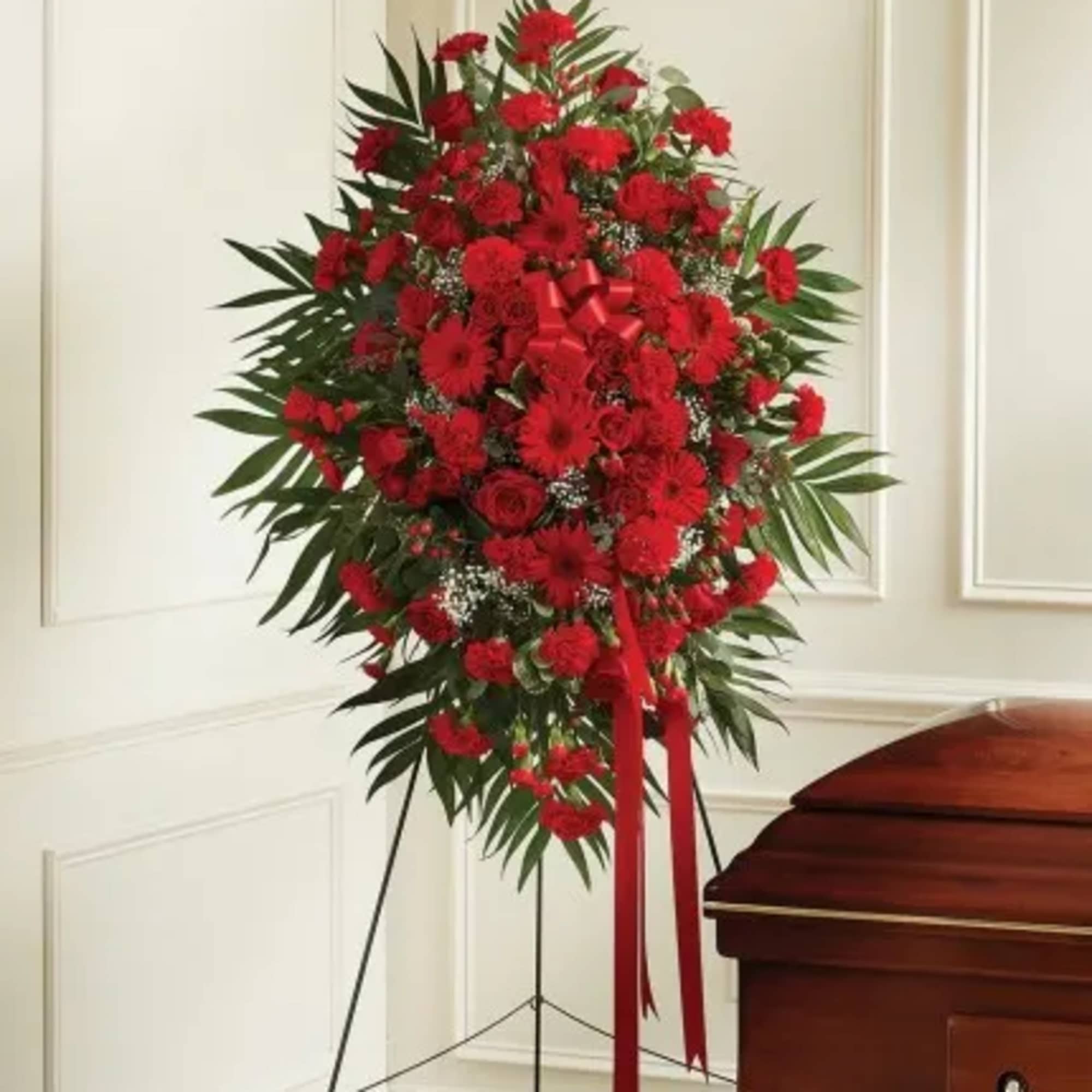 Product ID: 91295


This Sympathy Standing Spray, in beautiful red, is a touching