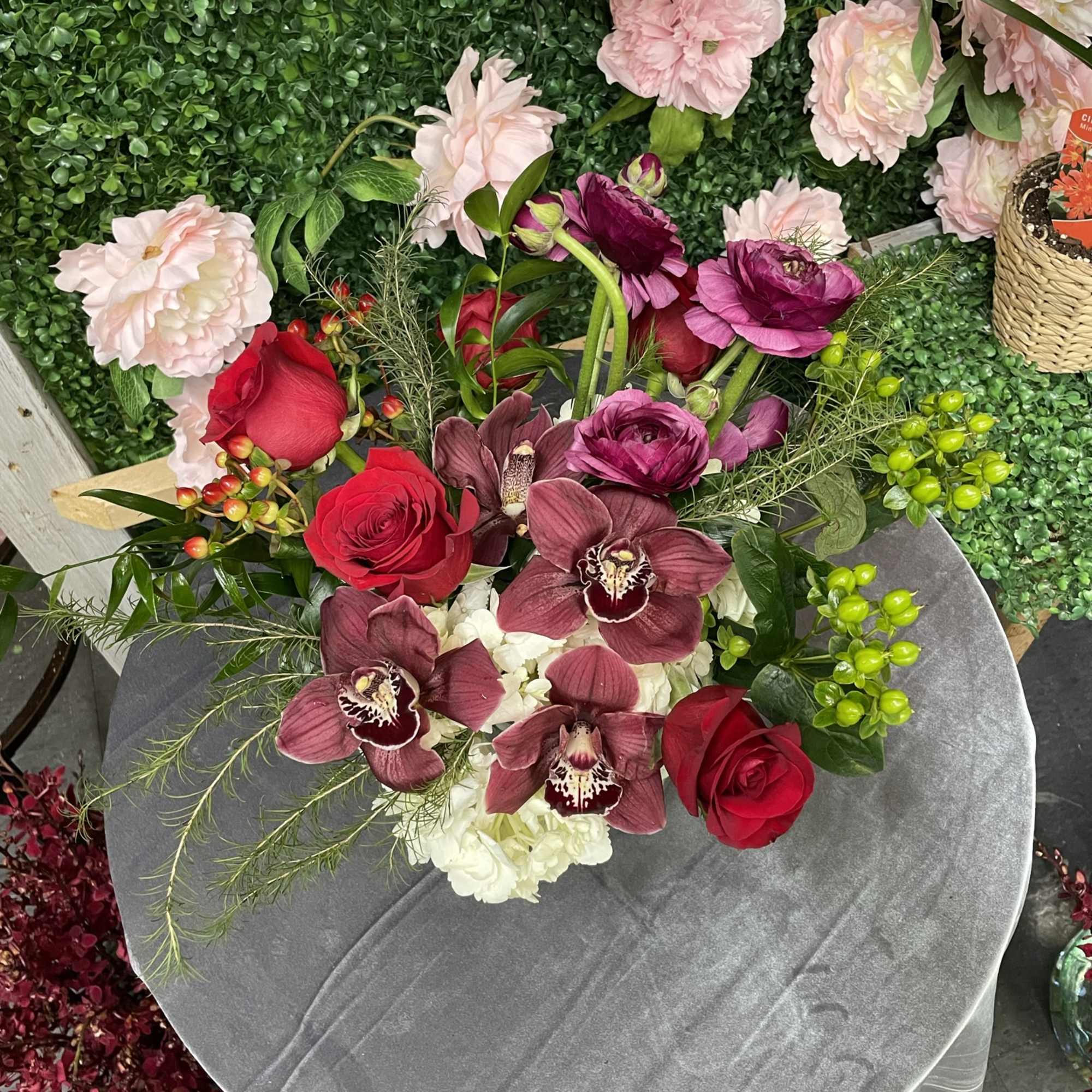 This beautiful arrangement has the perfect colors and is the perfect gift