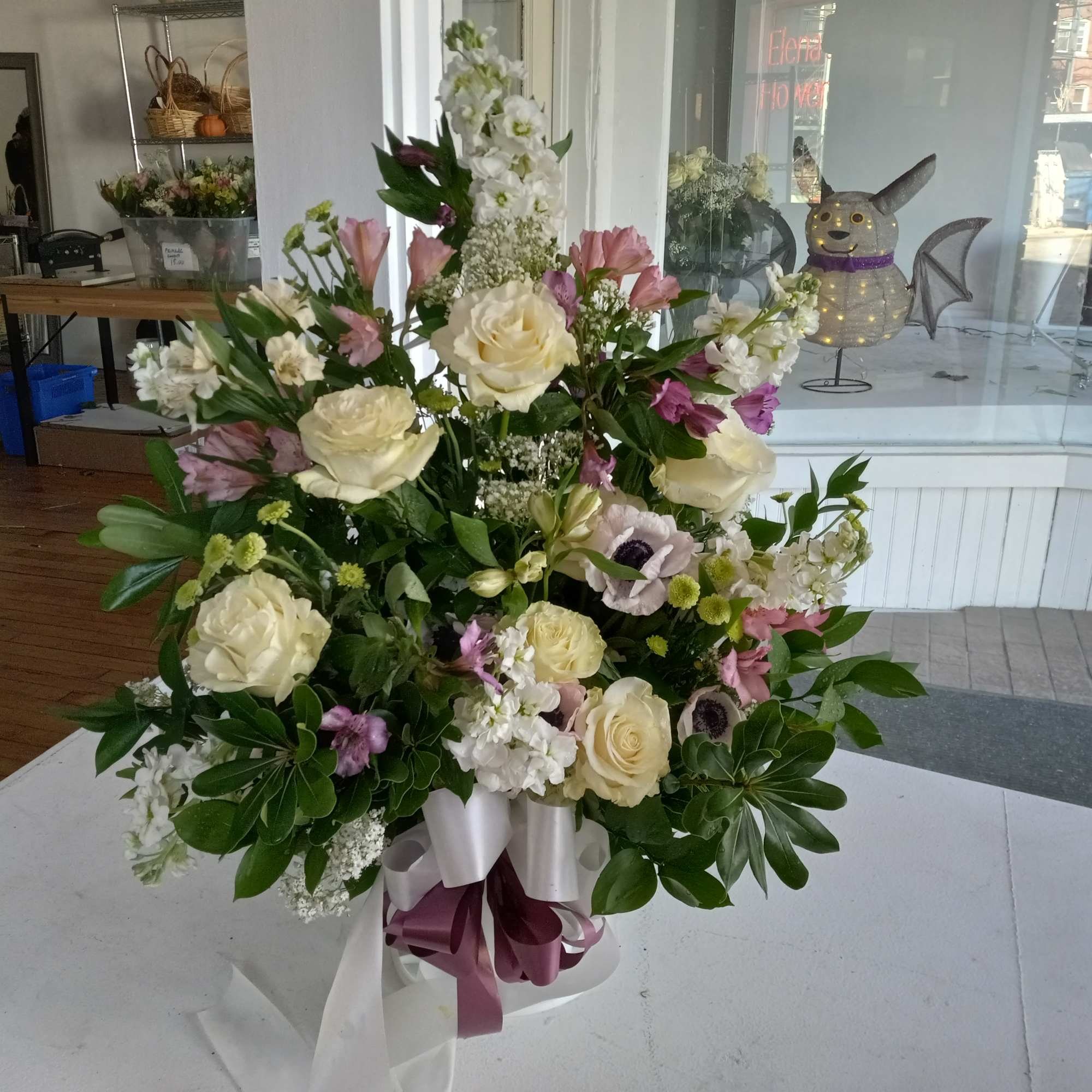 Faded glory colors in a basket, expressing a sincere feelings  