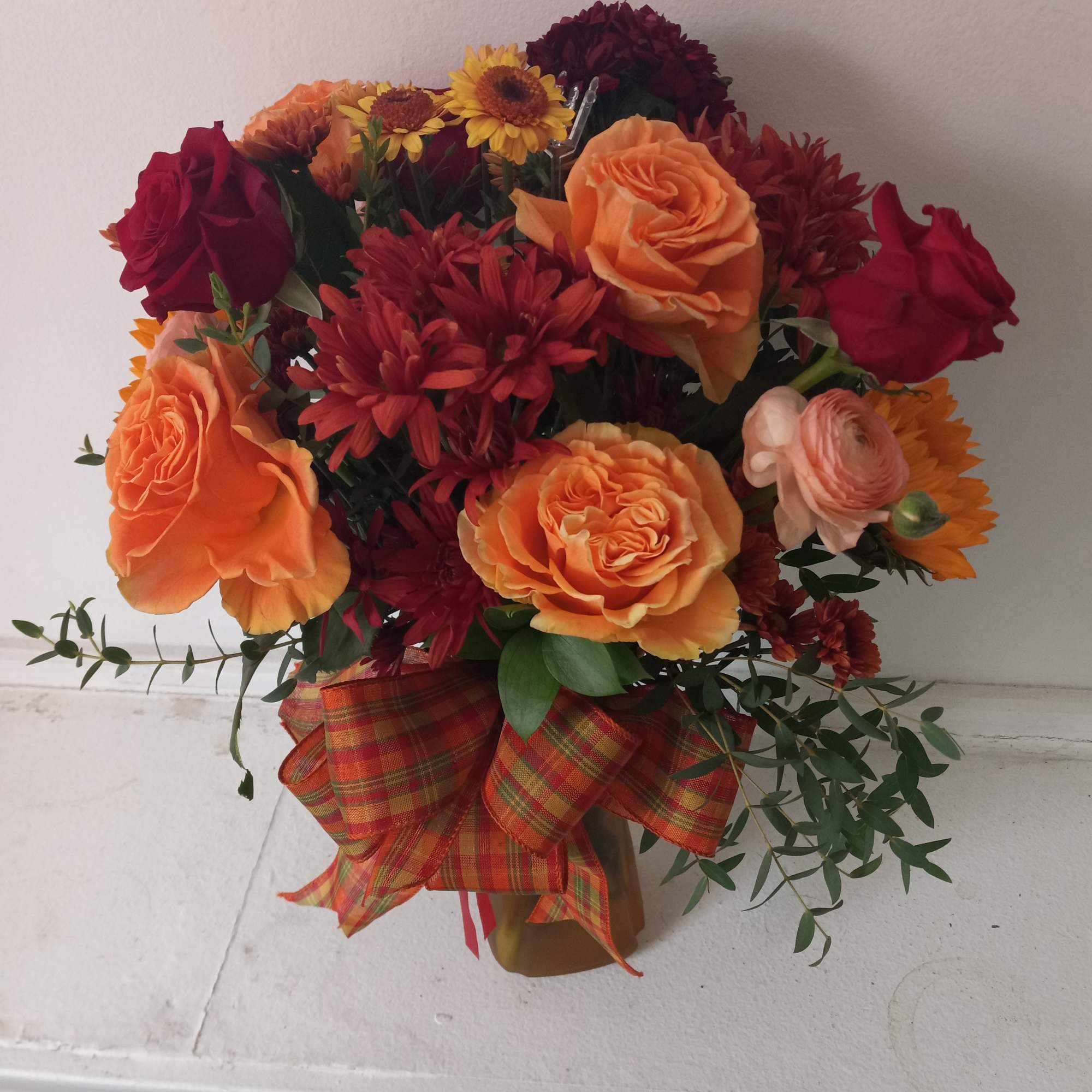 Bright seasonal mixed bouquet