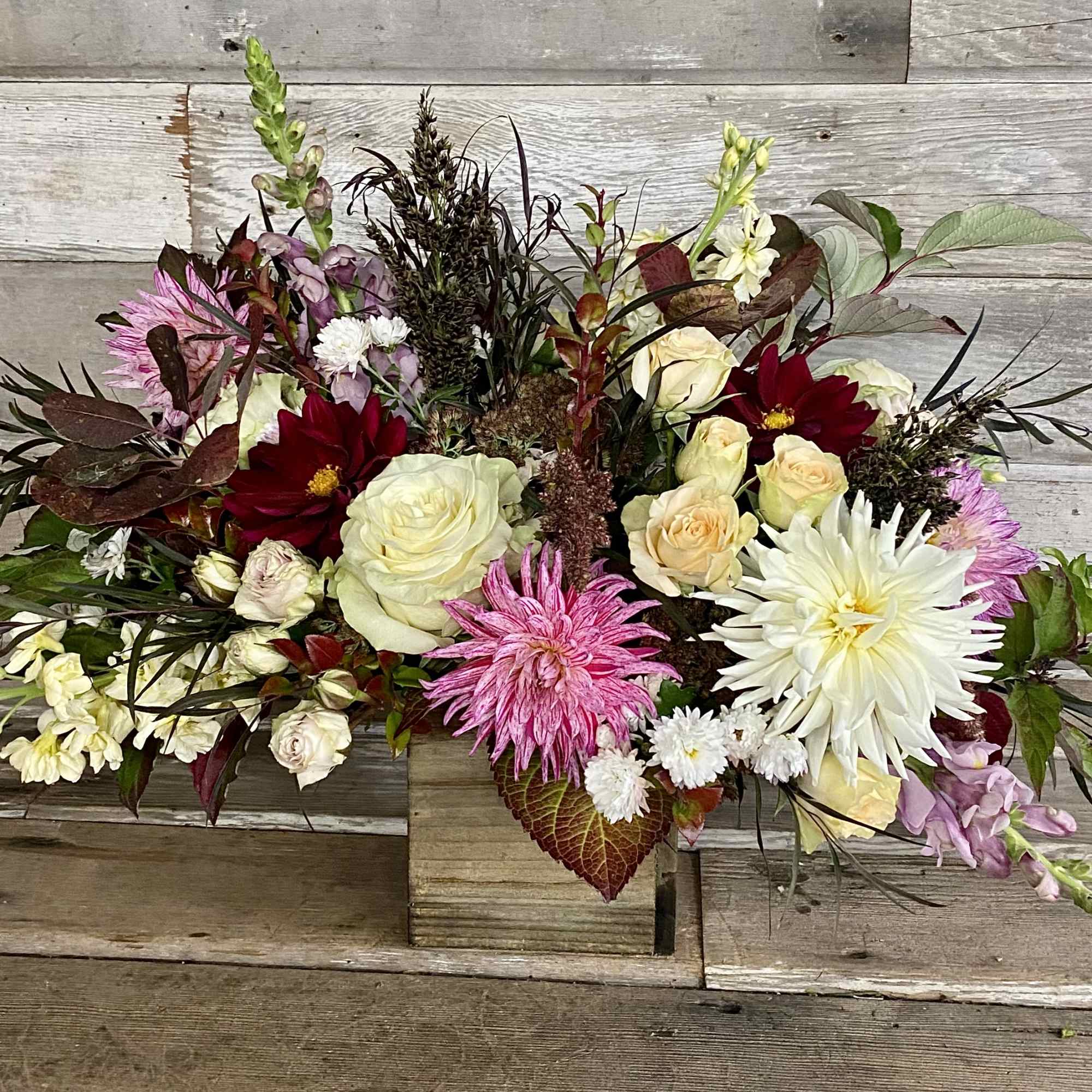 Our designers will carefully curate moody, rich &amp; muted seasonal florals &amp;