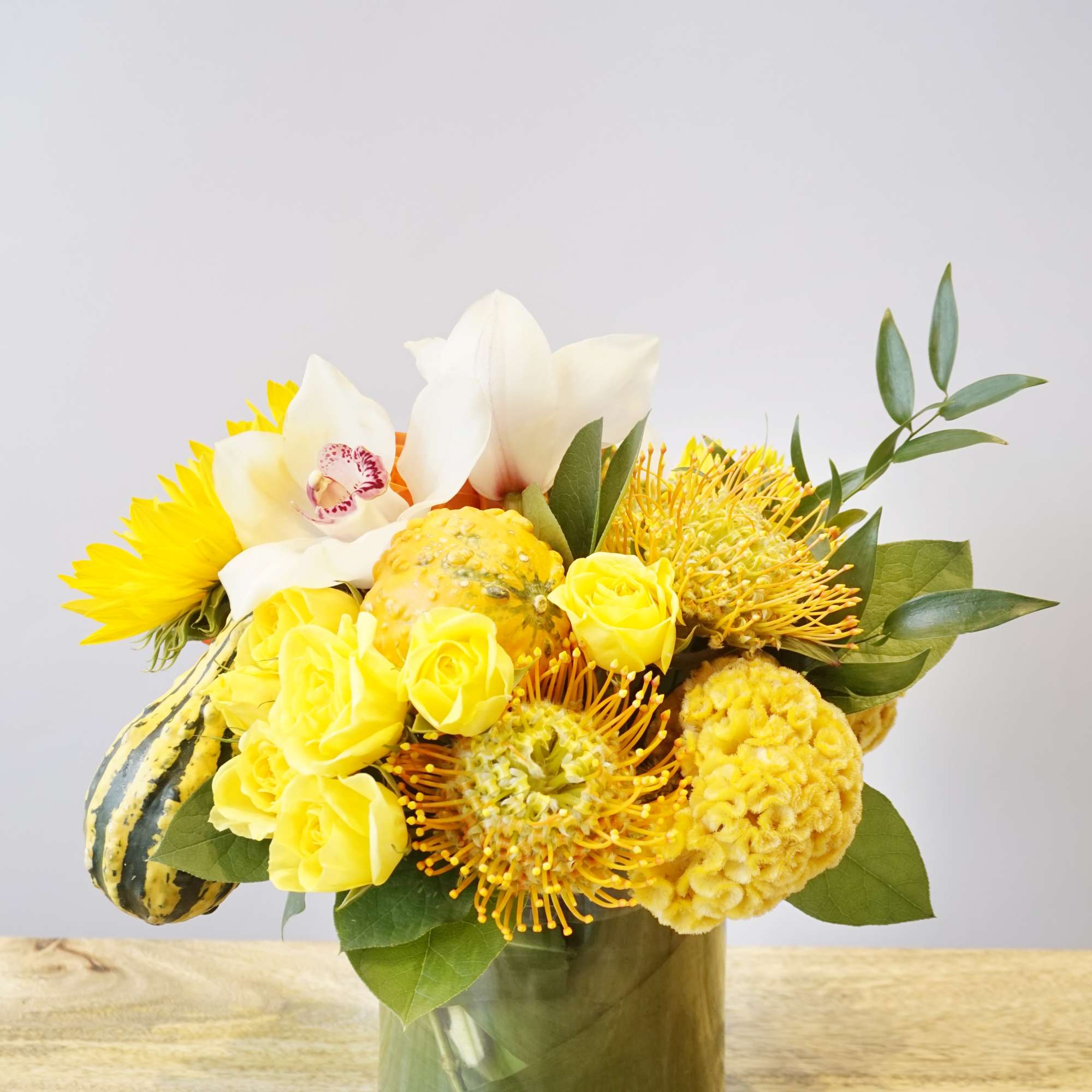 Pumpkin, roses, dendrobium orchid and everything nice  Pumpkin, roses, dendrobium orchid and everything nice