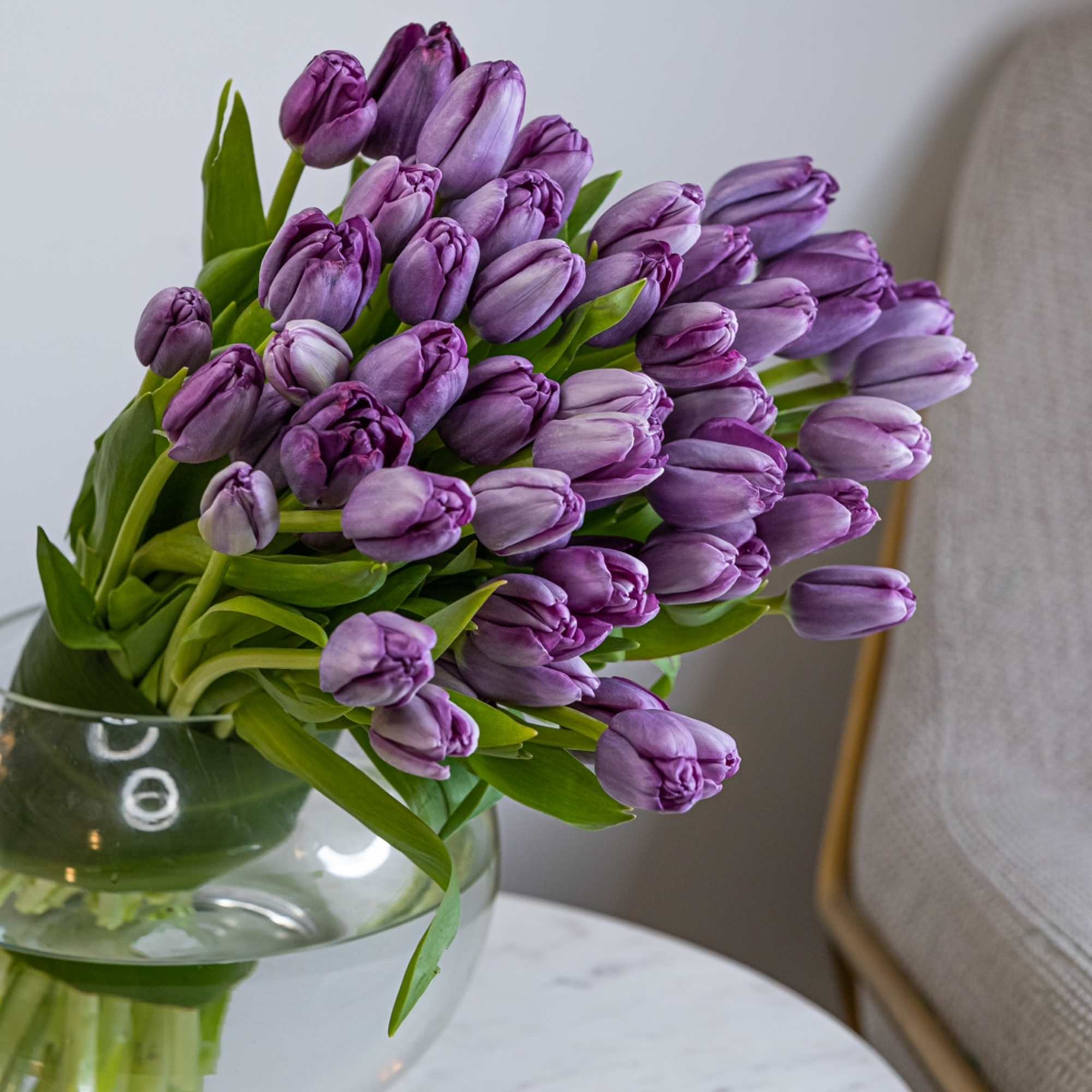 A bouquet of tulips is a universal gift, which at the same