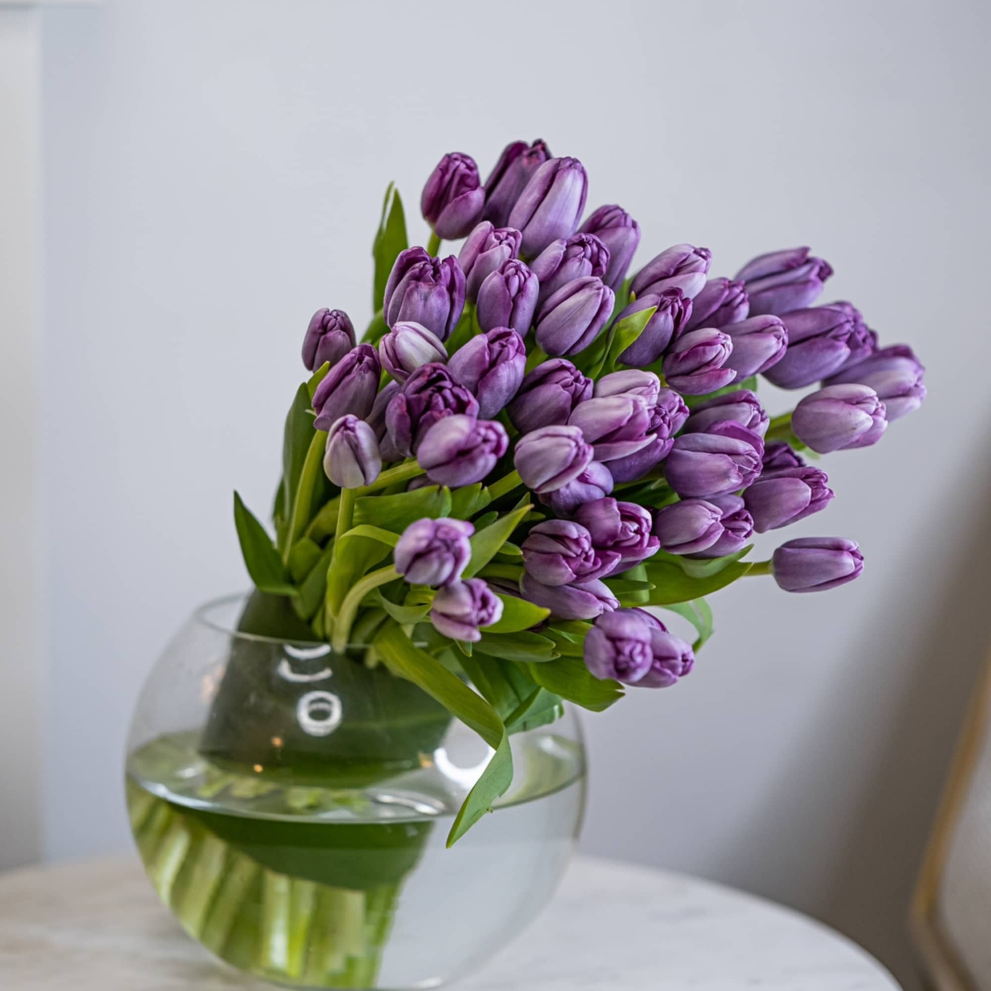 A bouquet of tulips is a universal gift, which at the same