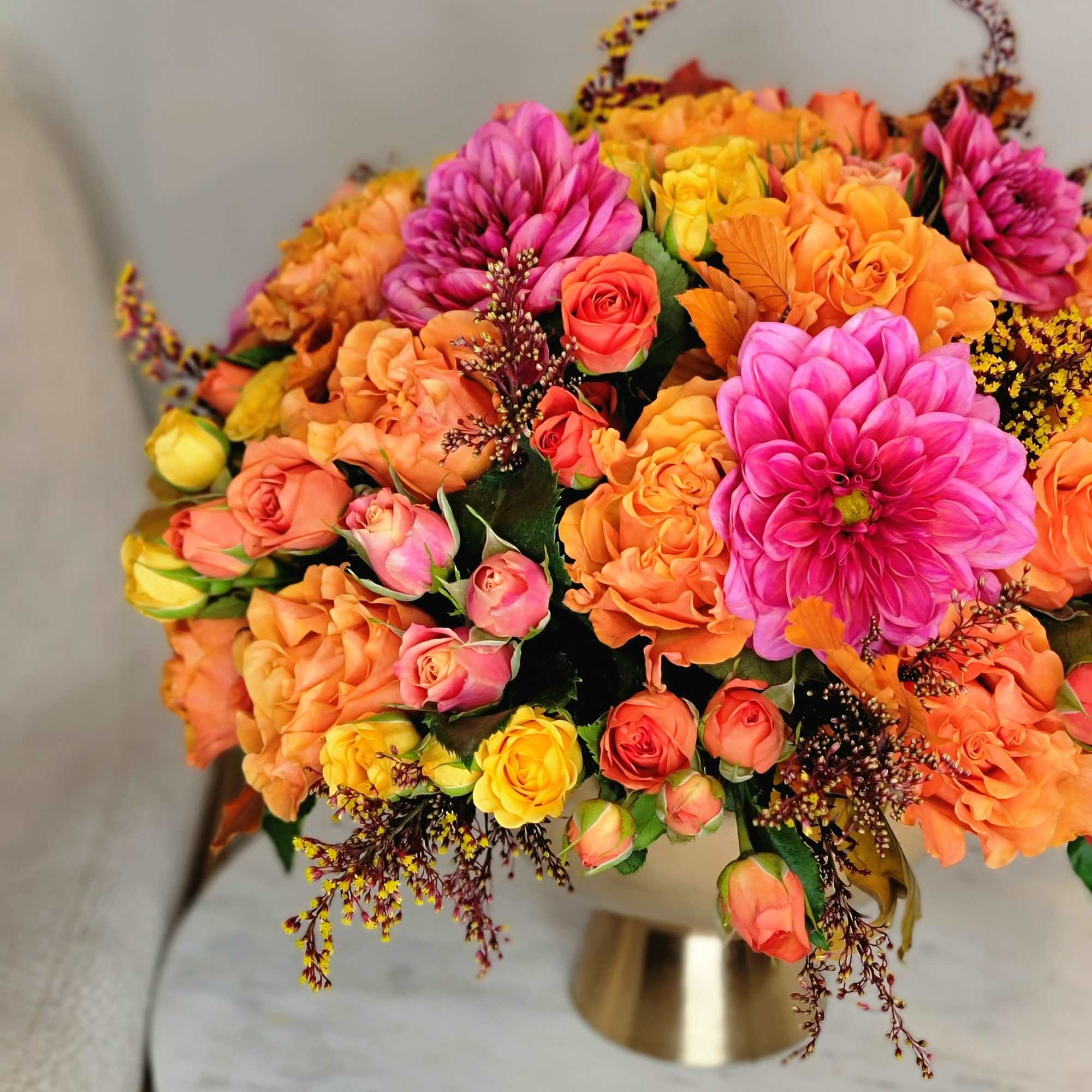 Bouquets and arrangements with bright and colorful flowers will decorate any interior