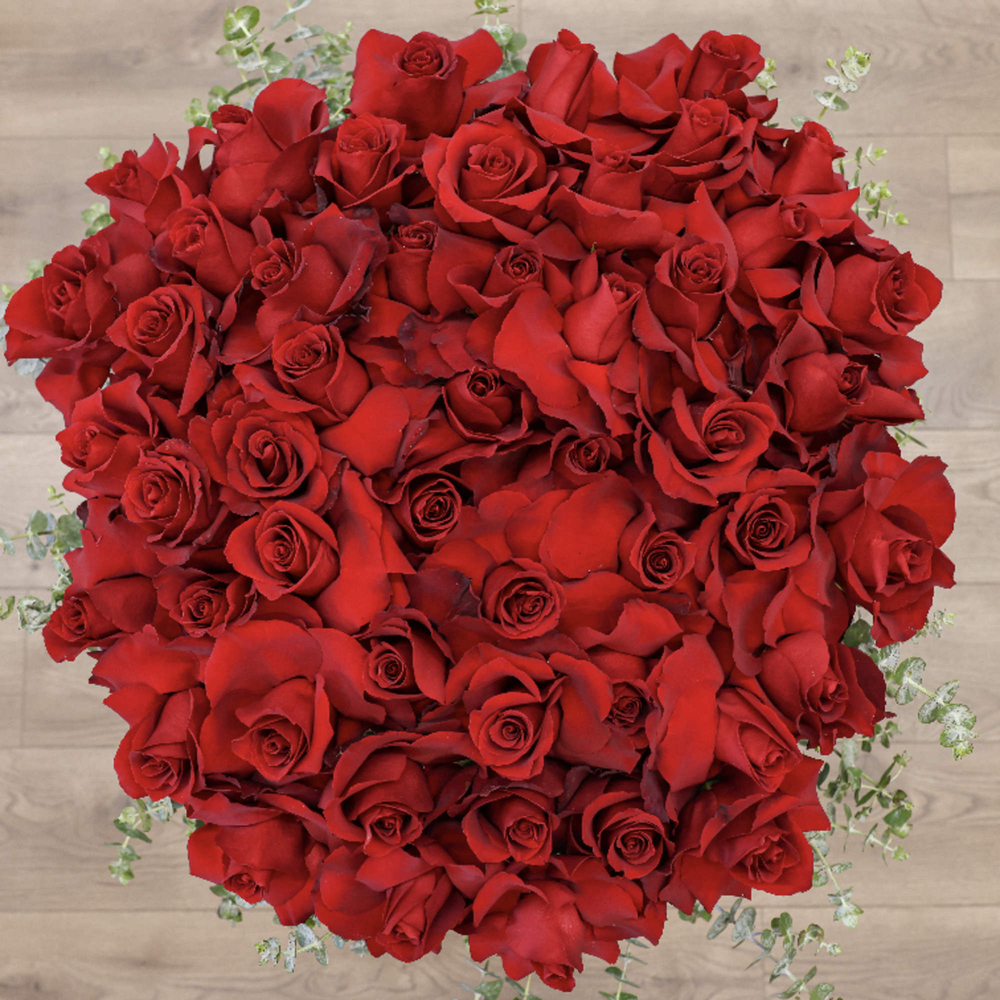 This arrangement comes in a sway box with beautiful fresh red roses