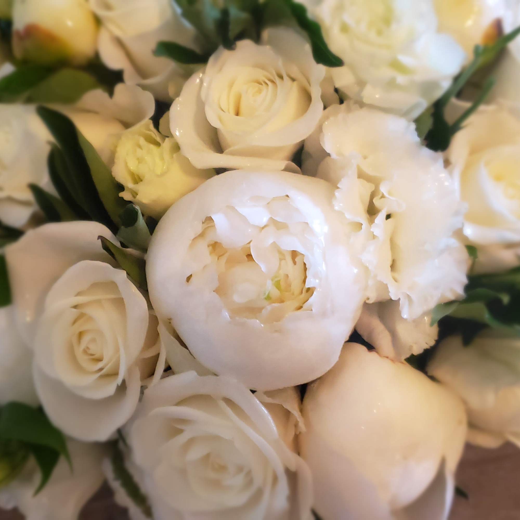 Beautiful white lush arrangement great for any  occasion. *peonies are in Beautiful white lush arrangement great for any  occasion. *peonies are in