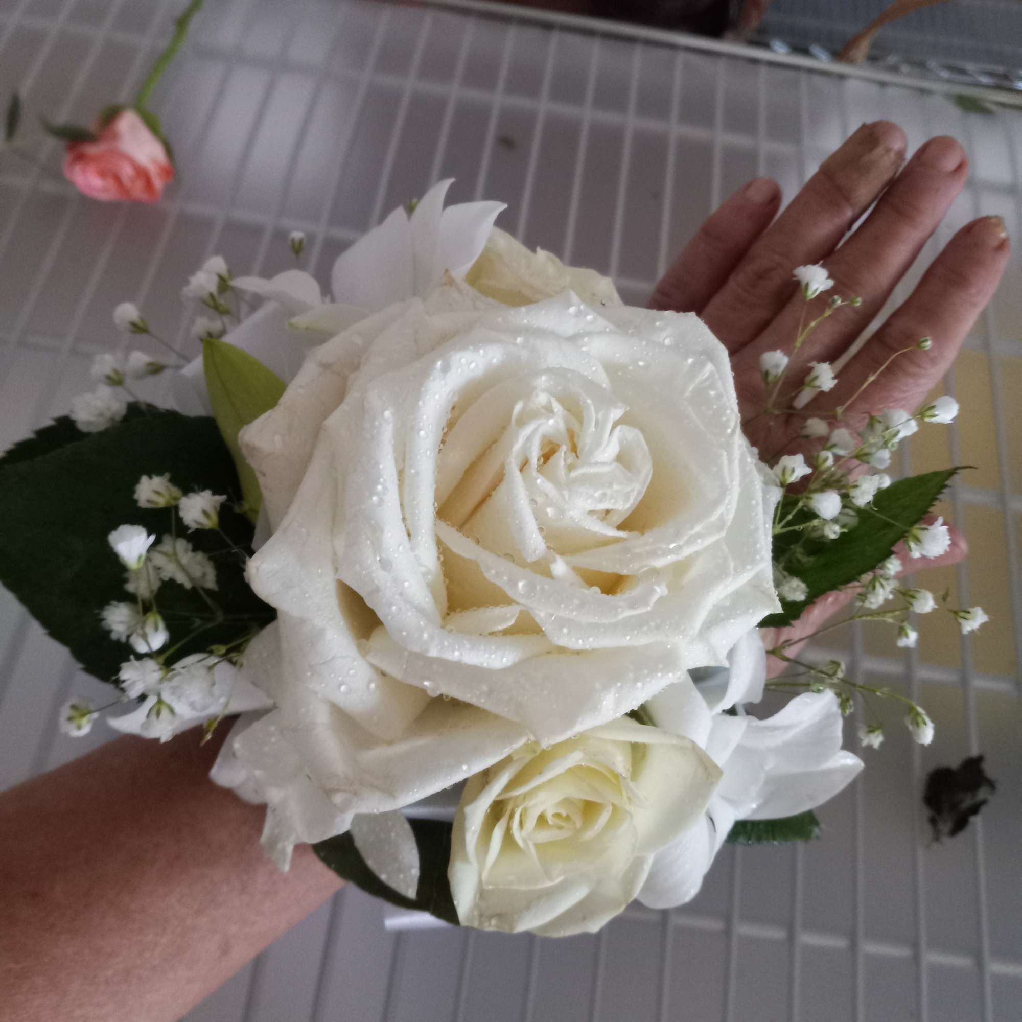 Beautiful wrist corsages for graduation
