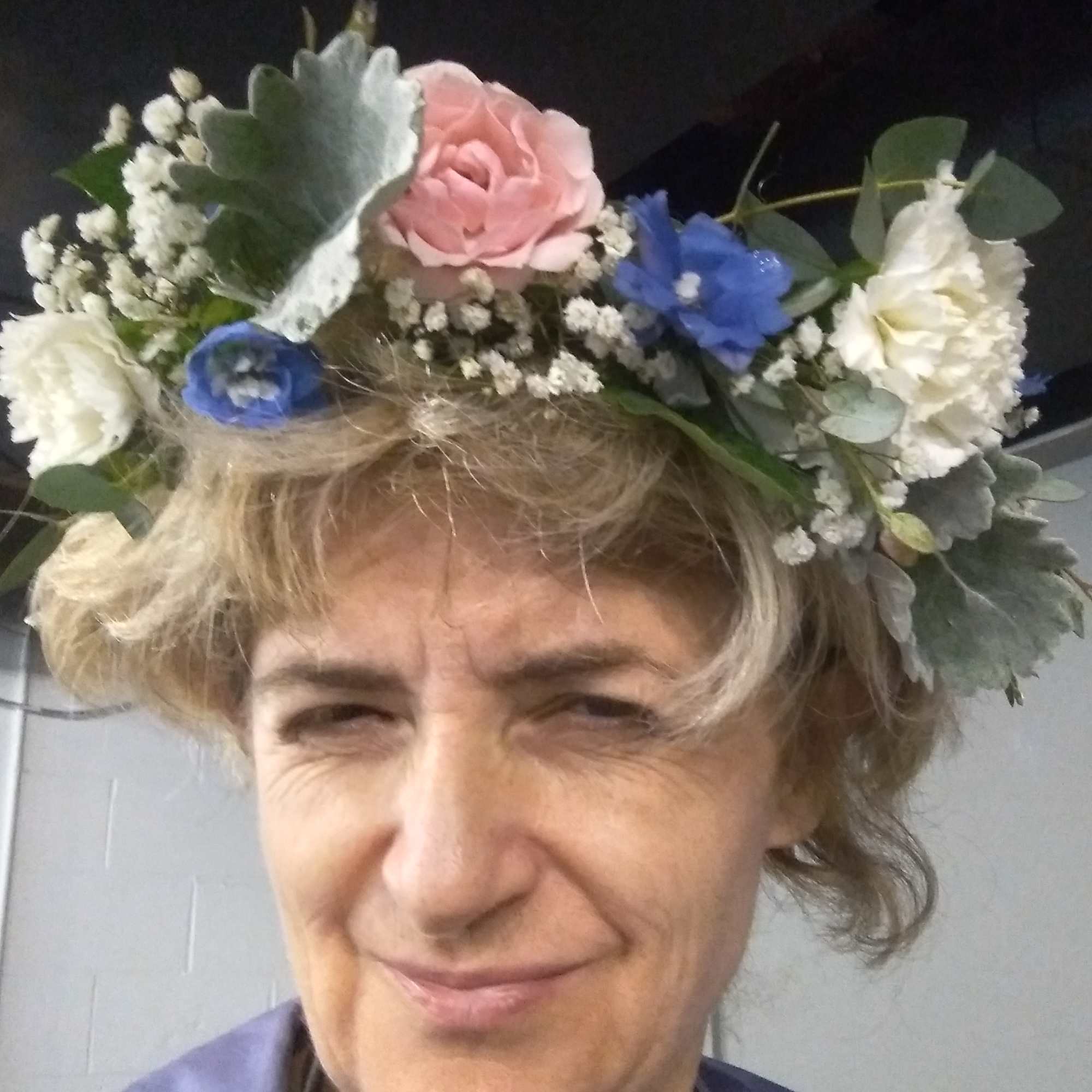 Floral crown makes bride or flower girl look royal by fare.