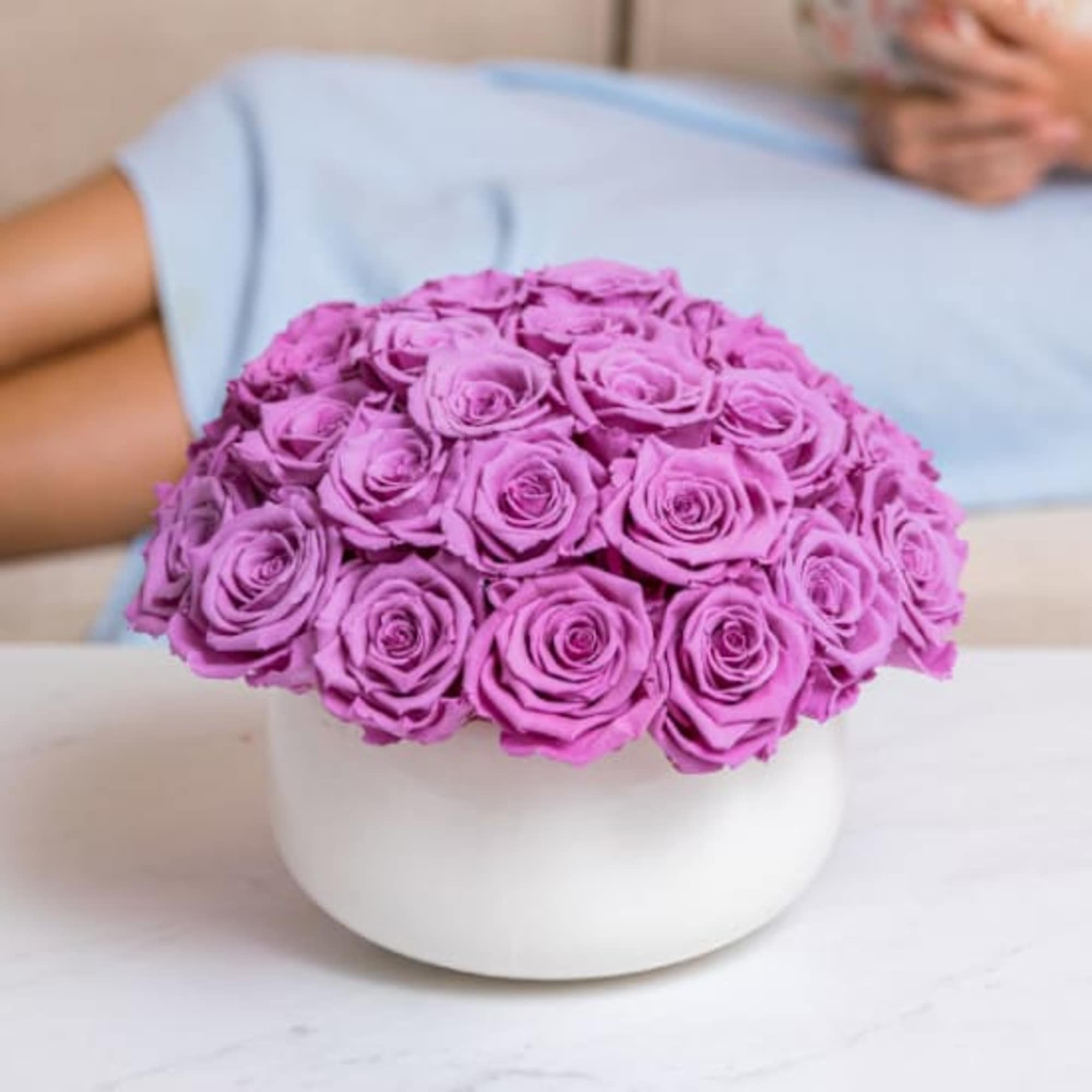 Our classic preserved rose composition includes the most gorgeous preserved roses, hand-crafted