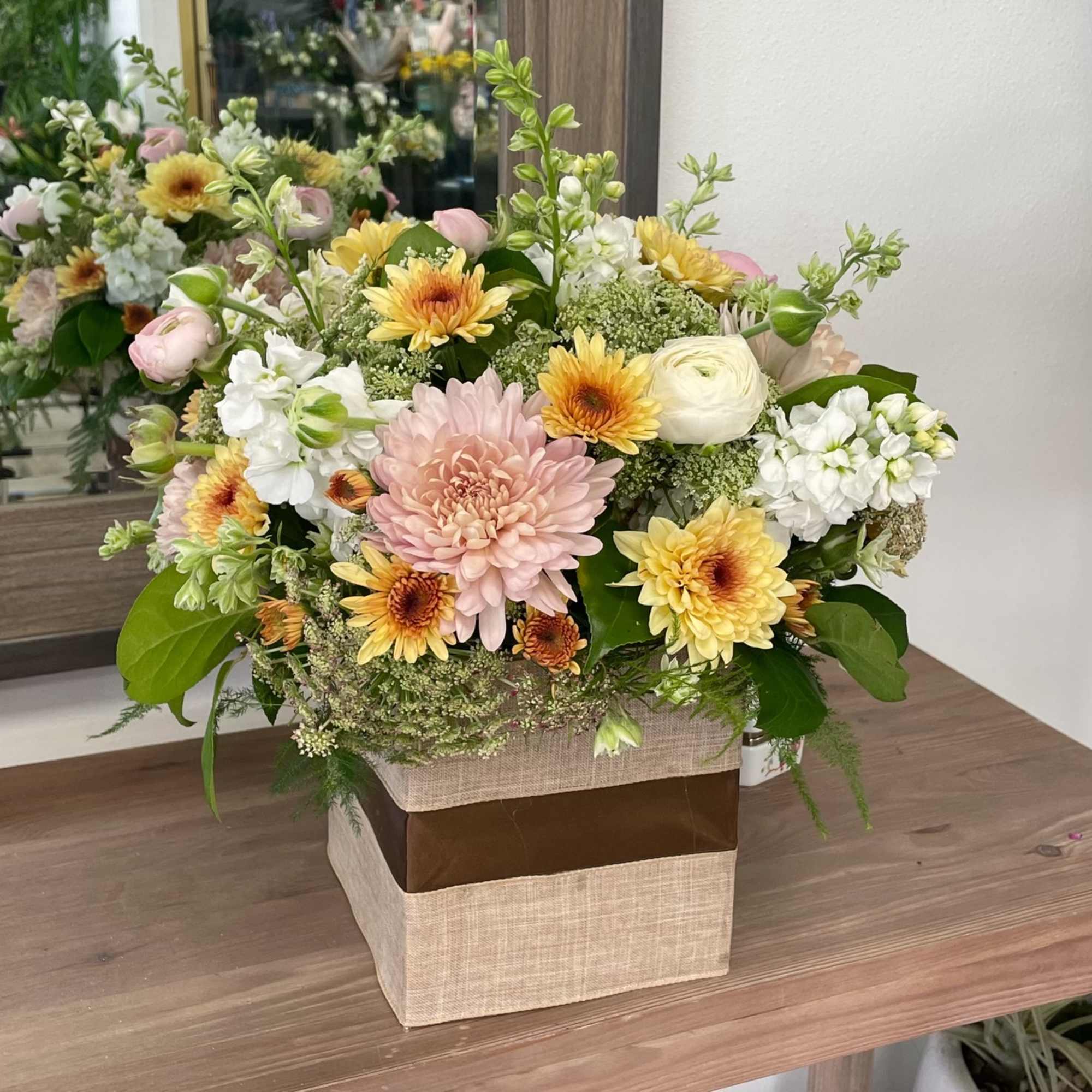 Spring tones in a custom made wood box