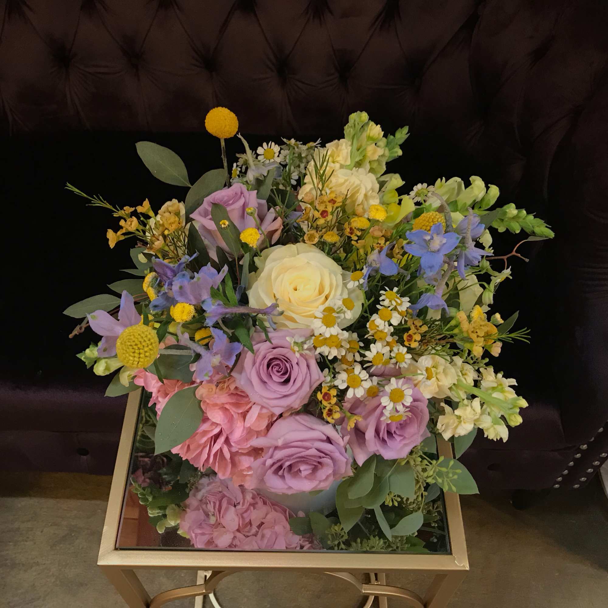 Make a vow to beauty with this collection of pink hydrangeas, lavender