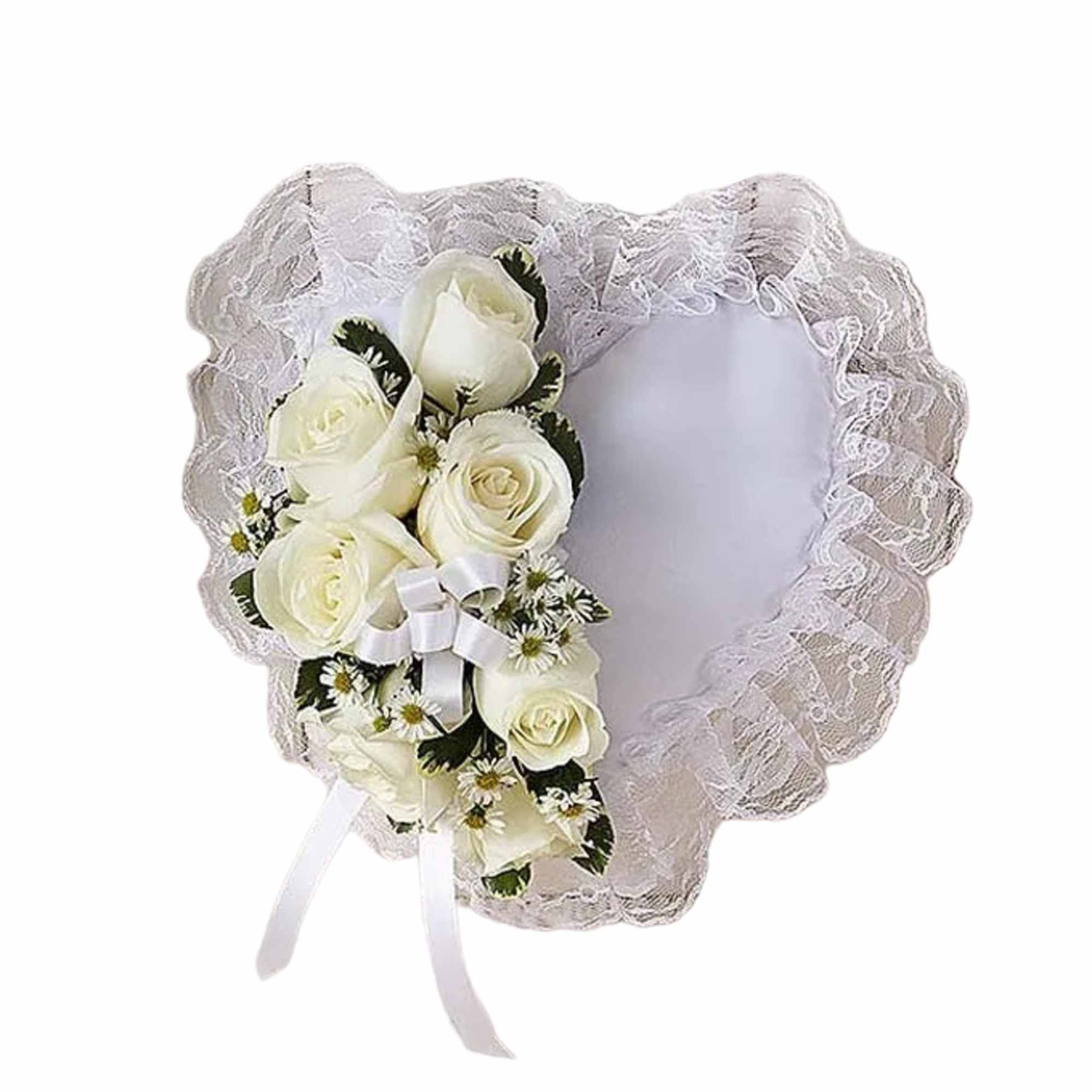 Send your love and sympathy to the family with the delicate white