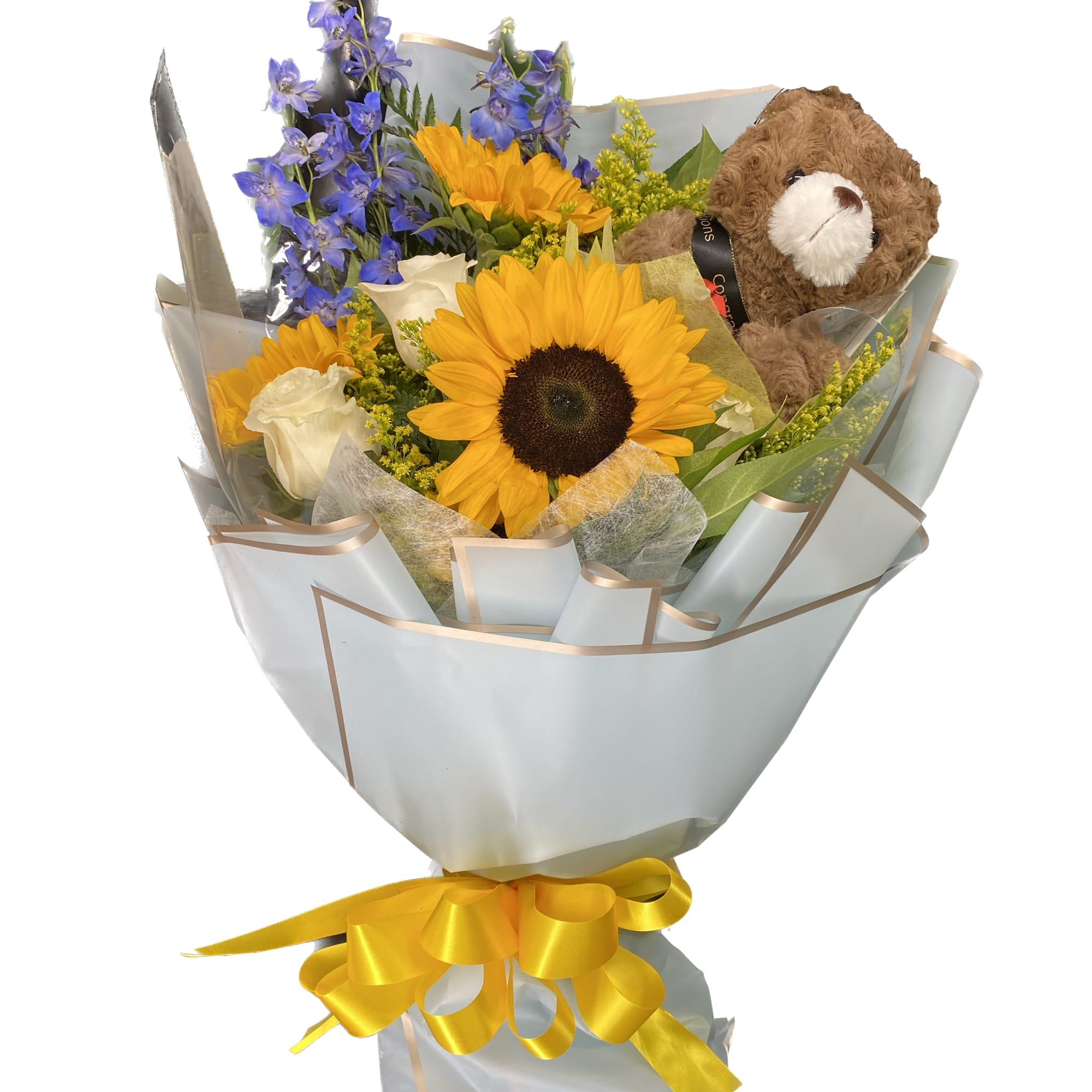 Celebrate your special day with a Hand Tie bouquet, wrapped in Hong