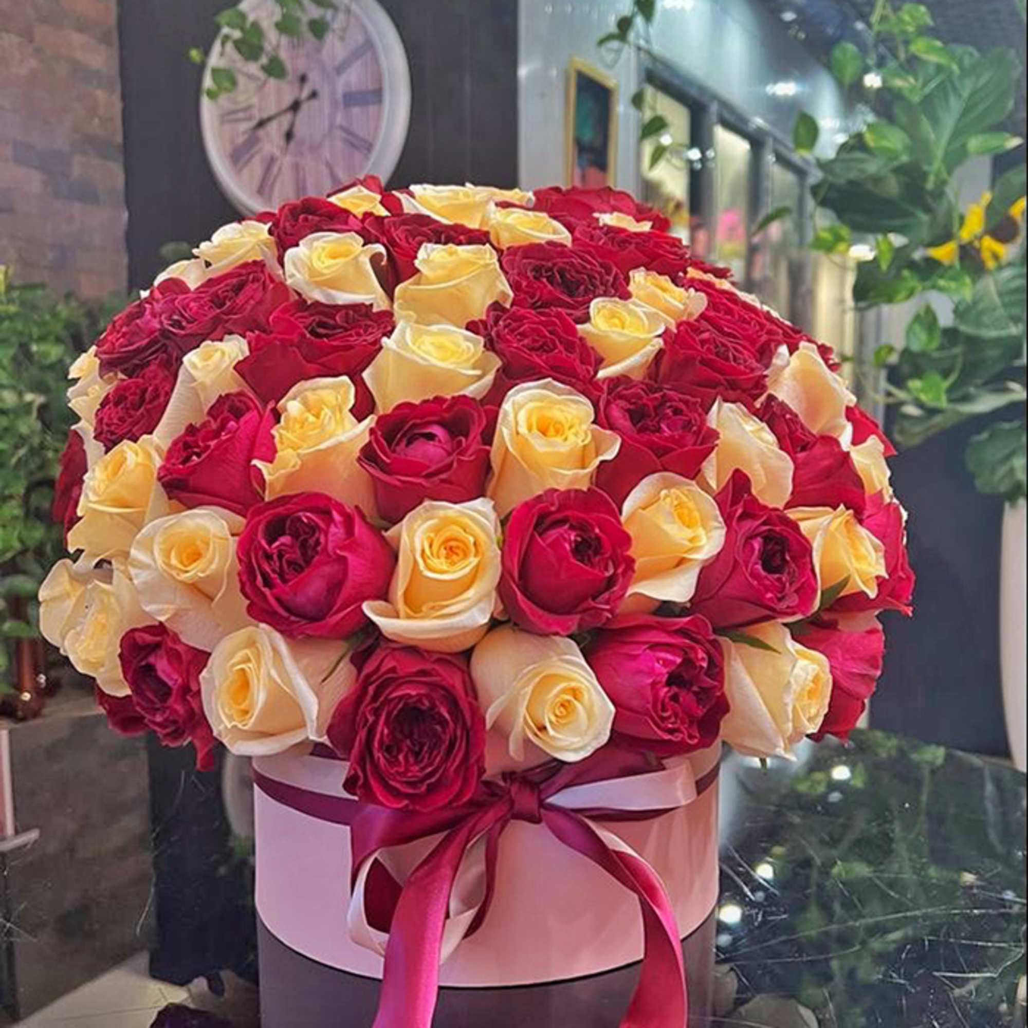 75 Mixed Roses in a Medium Box.