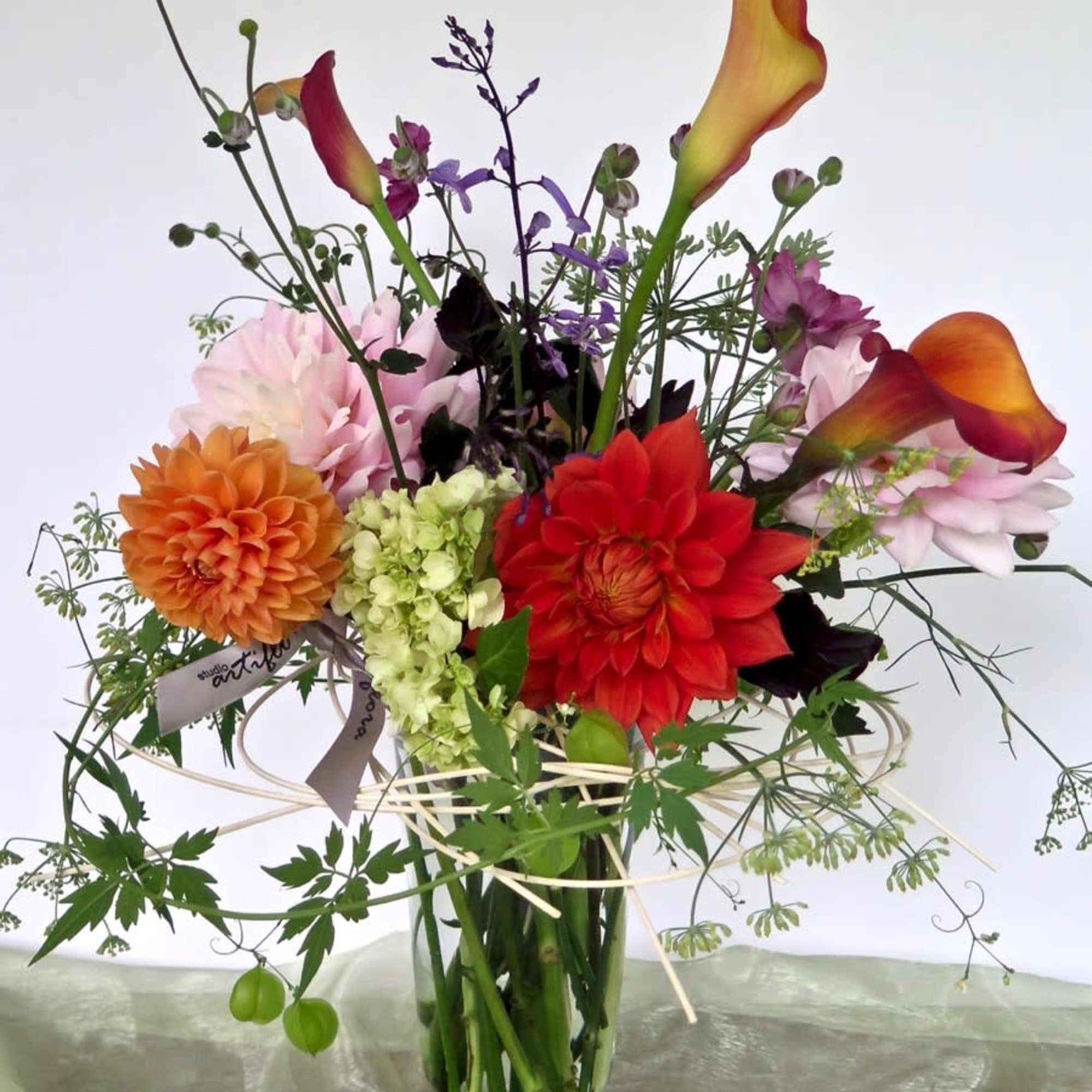 My bouquets are full, fanciful, and glorious, candy to the eye. Choose