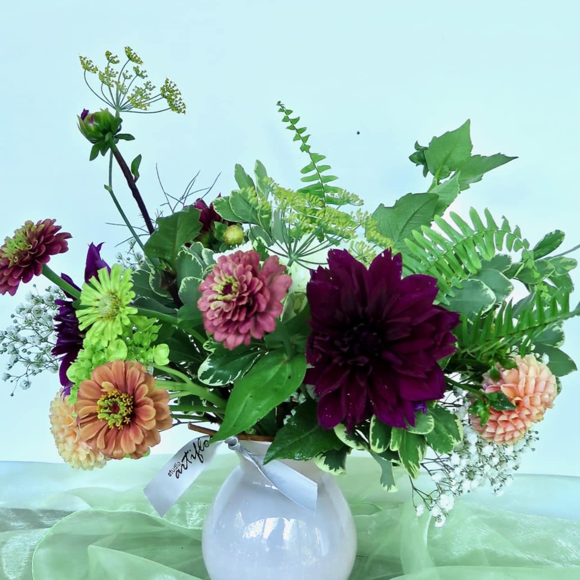 My bouquets are full, fanciful, and glorious, candy to the eye. Choose