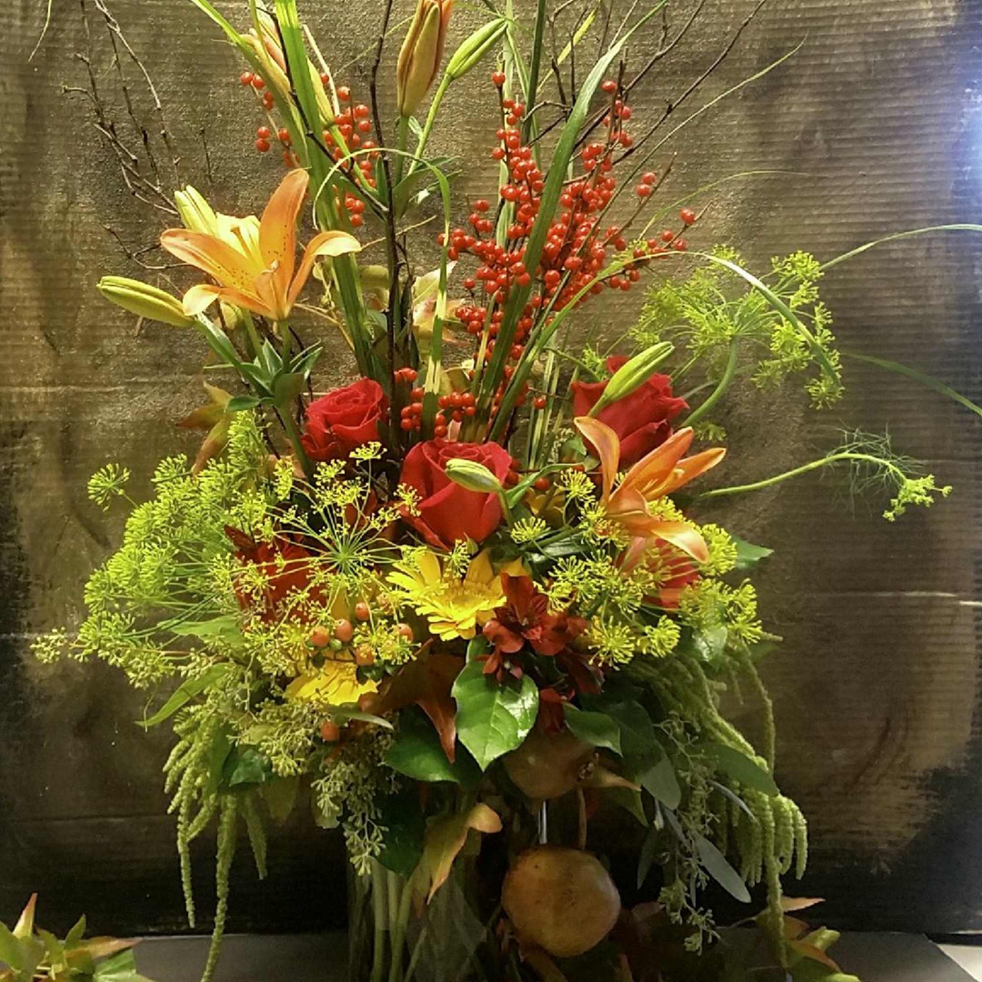 Tall Autumn Vase in Concord, CA | Full Bloom, image size:2000x2000