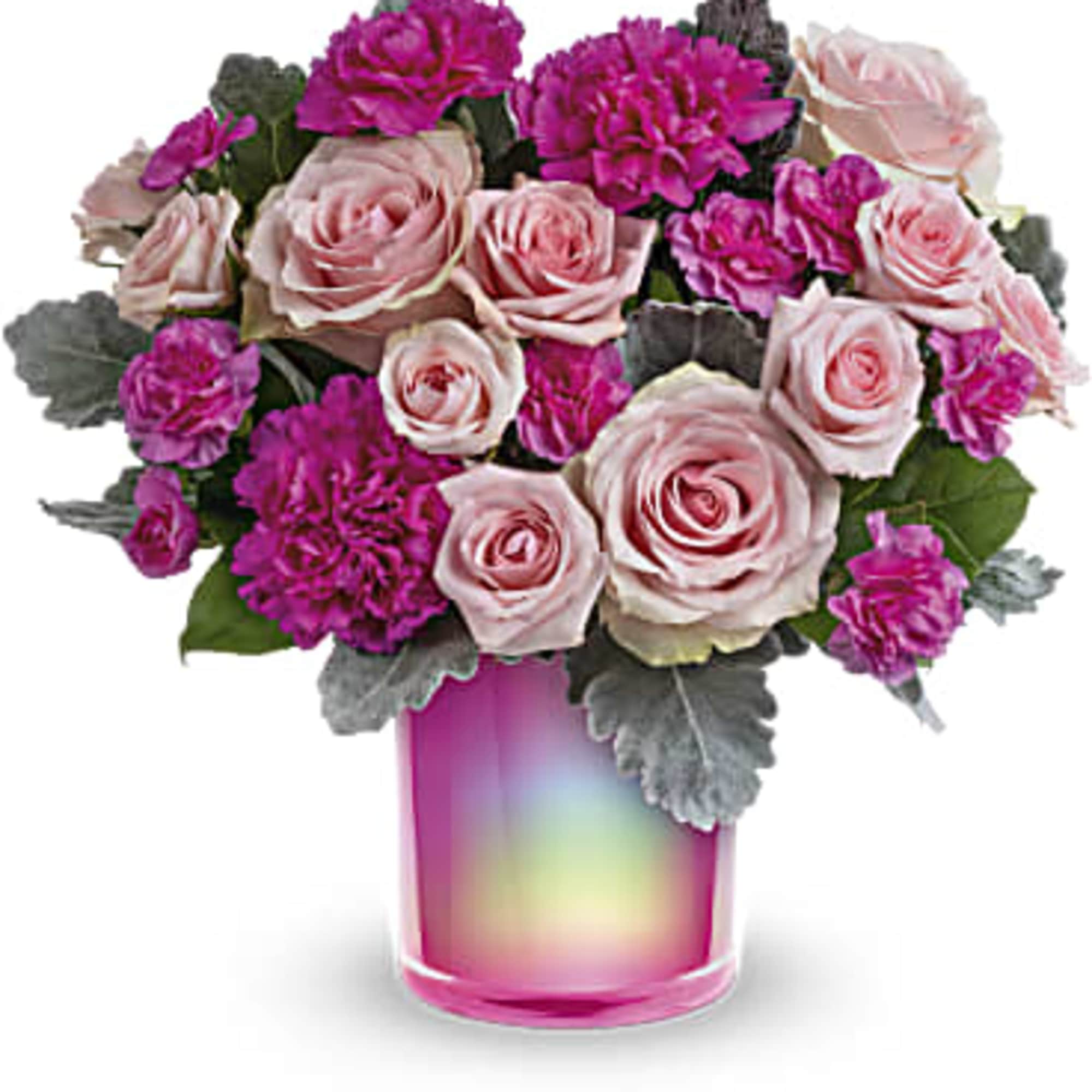 Talk about a pink-me-up! Brighten anyone&#039;s day with this cheerful rose bouquet