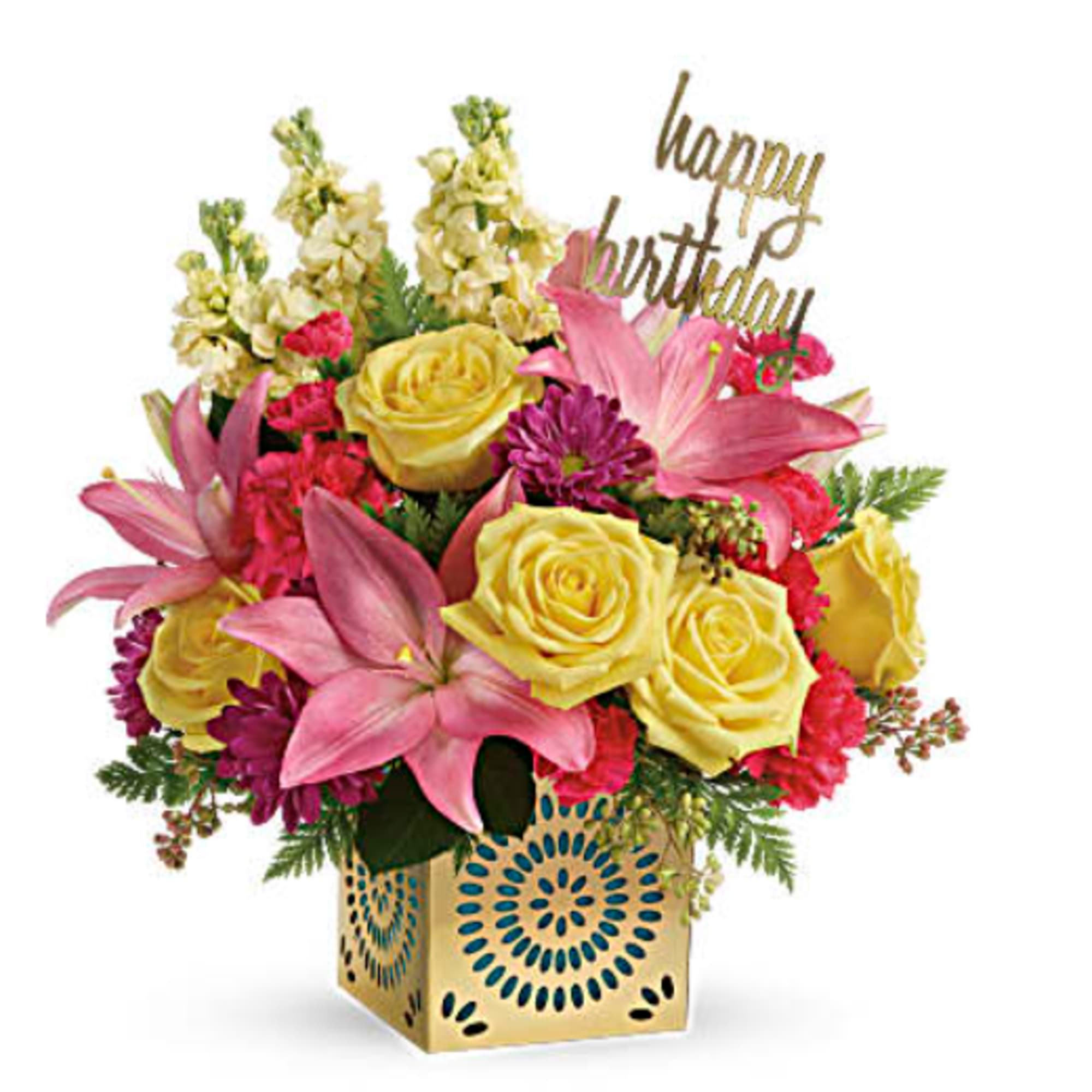 &quot;Make it a blooming unforgettable birthday with this gorgeous bouquet of soft