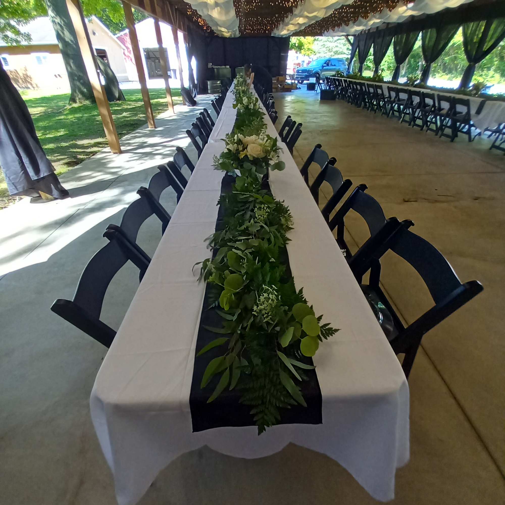 Rich greenery 9mixed eucalyptus and other greens table garland 