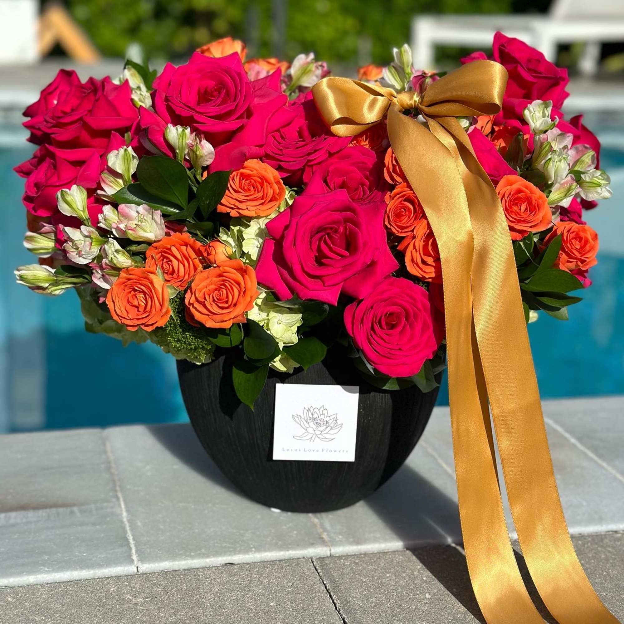 A stunning arrangement crafted with meticulous care, where vibrant colors burst forth