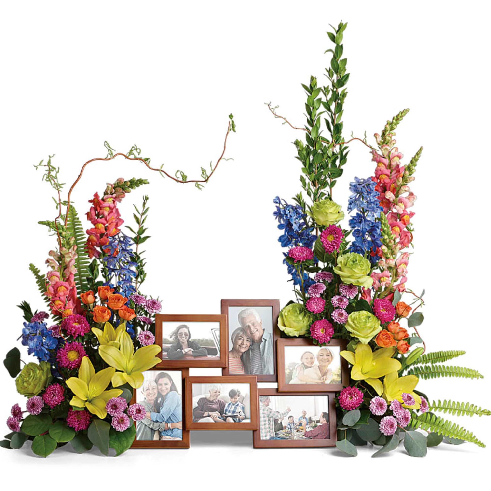 An awe-inspiring accent for your beloved photos at the service, this lush An awe-inspiring accent for your beloved photos at the service, this lush