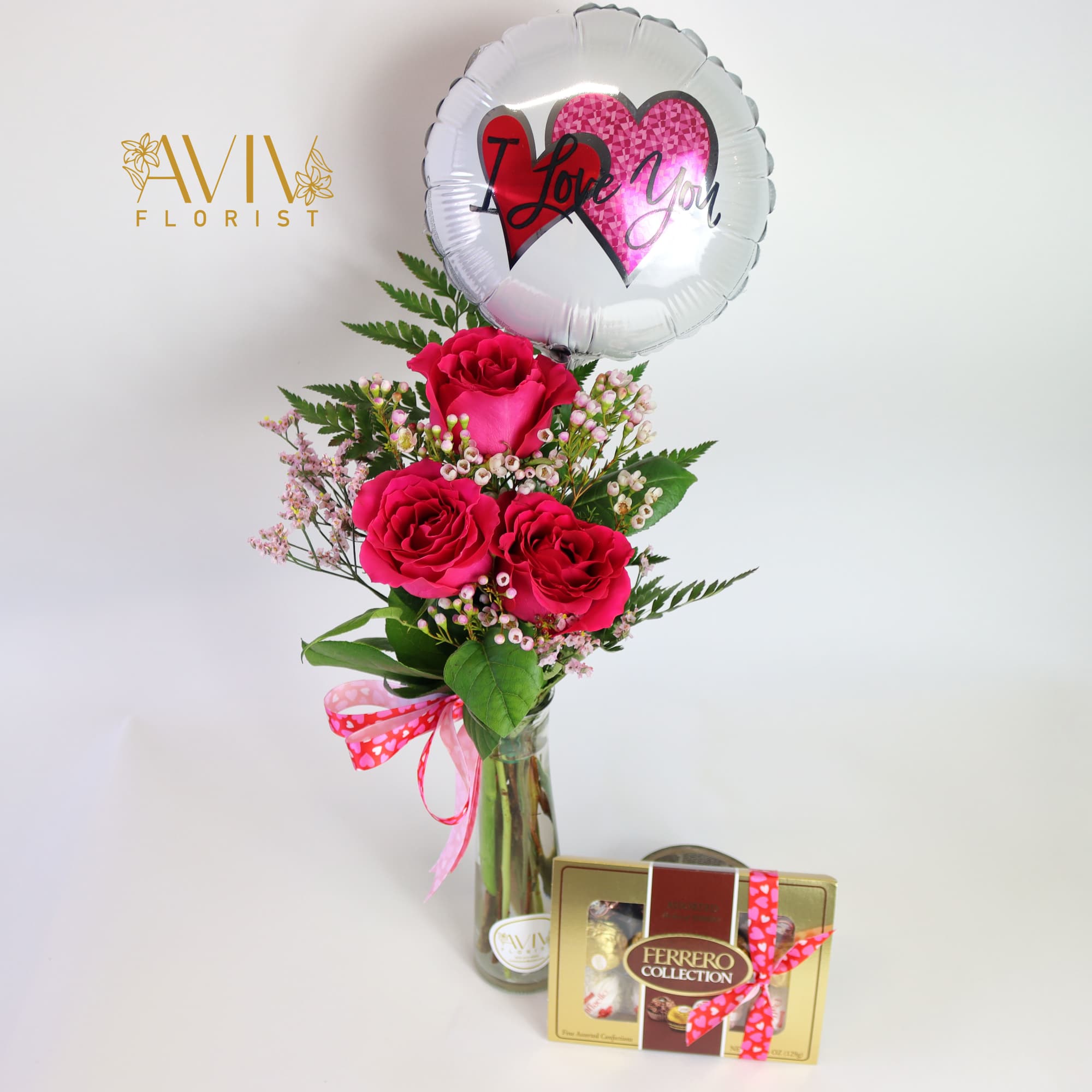Send a cute and sweet red or pink roses bud vase to