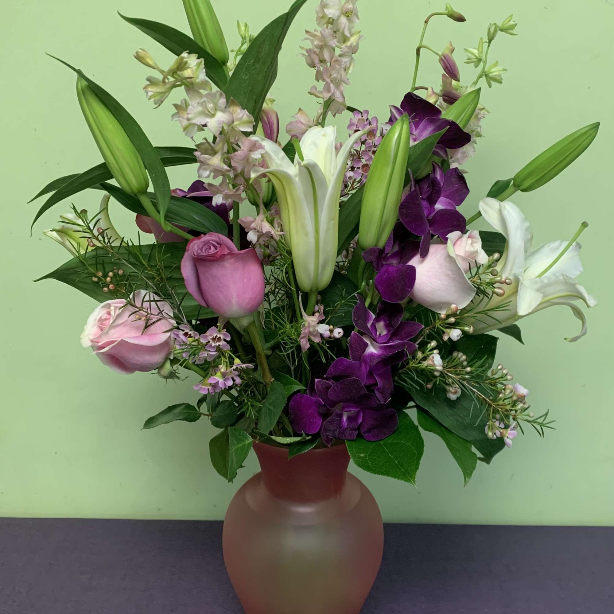 Melt her heart today with this stunning floral arrangement that is truly