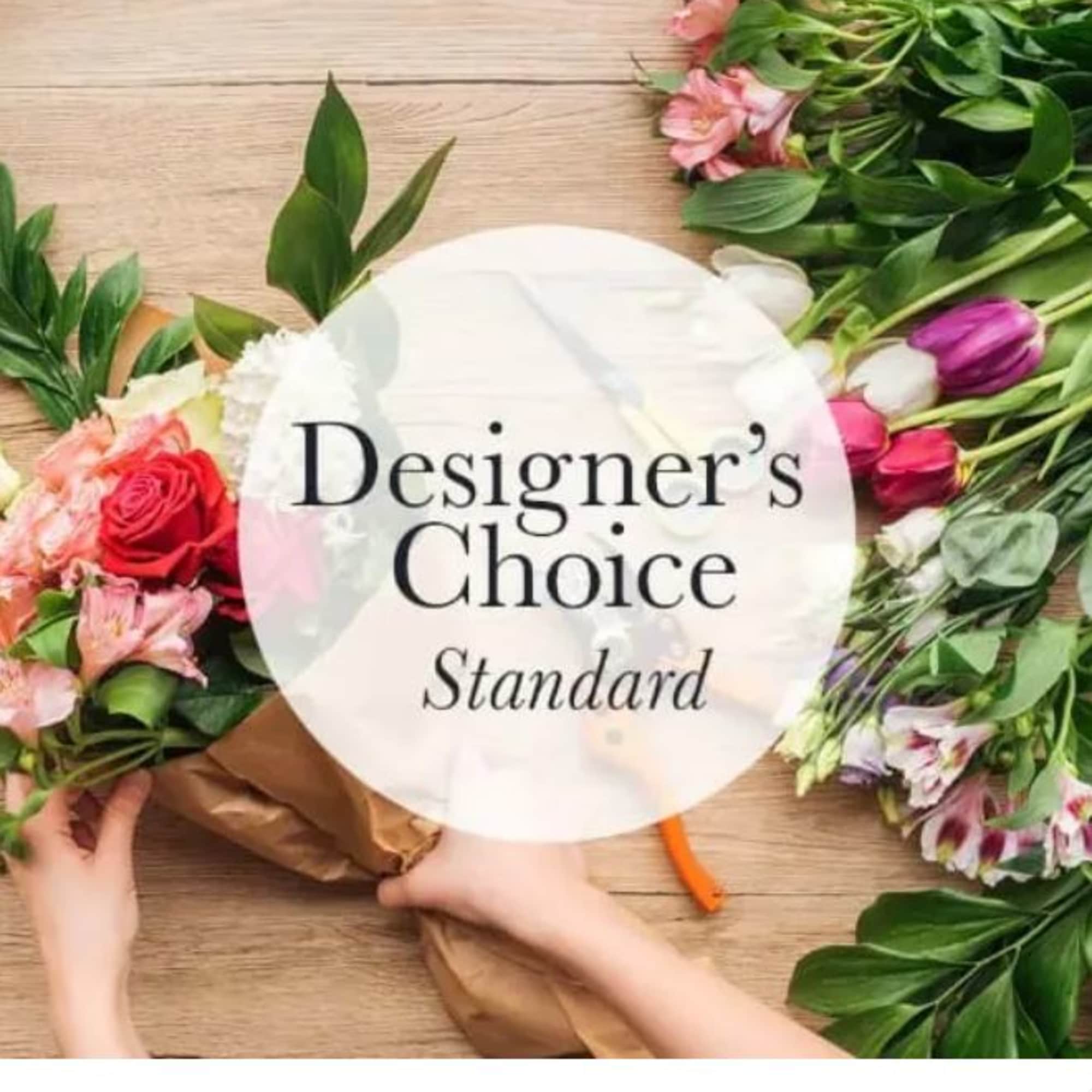 Designer&#039;s choice arrangement using locally available and in-season flower assortments. 