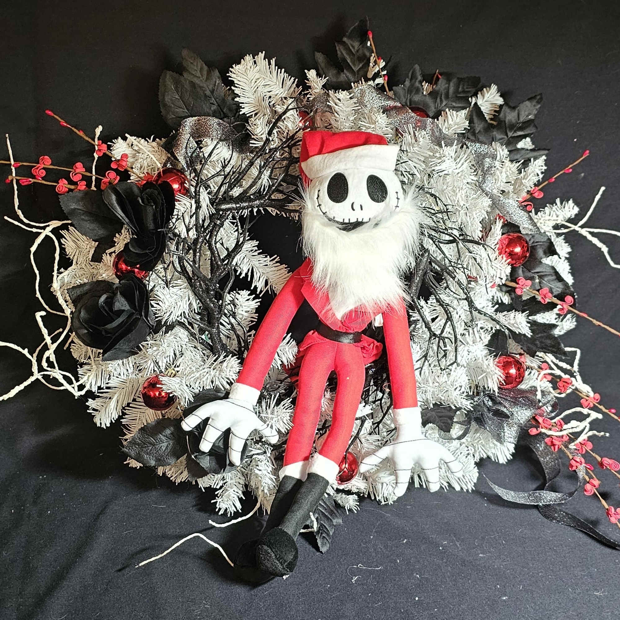 Modern day Santa Jack wreath.