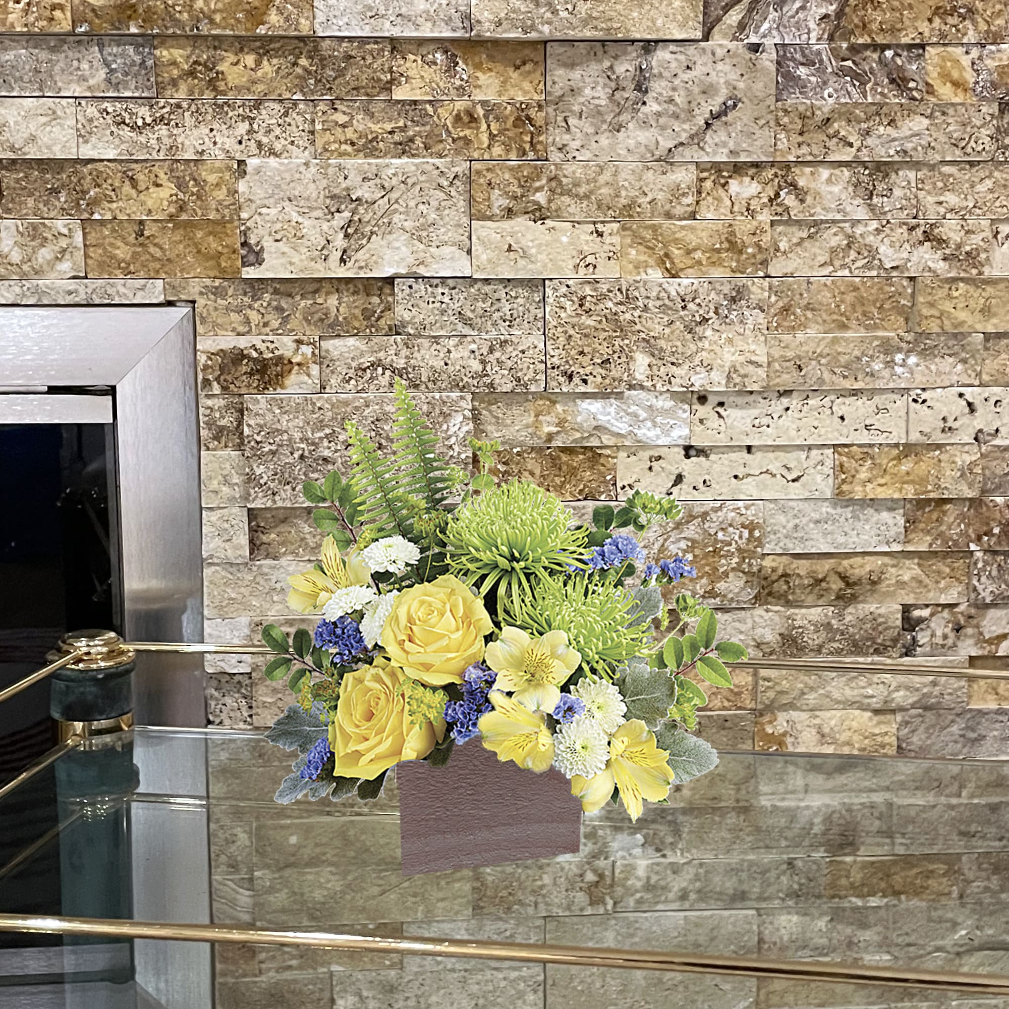 Celebrate the happy arrival with this joyful bouquet of yellow roses, sweetly Celebrate the happy arrival with this joyful bouquet of yellow roses, sweetly