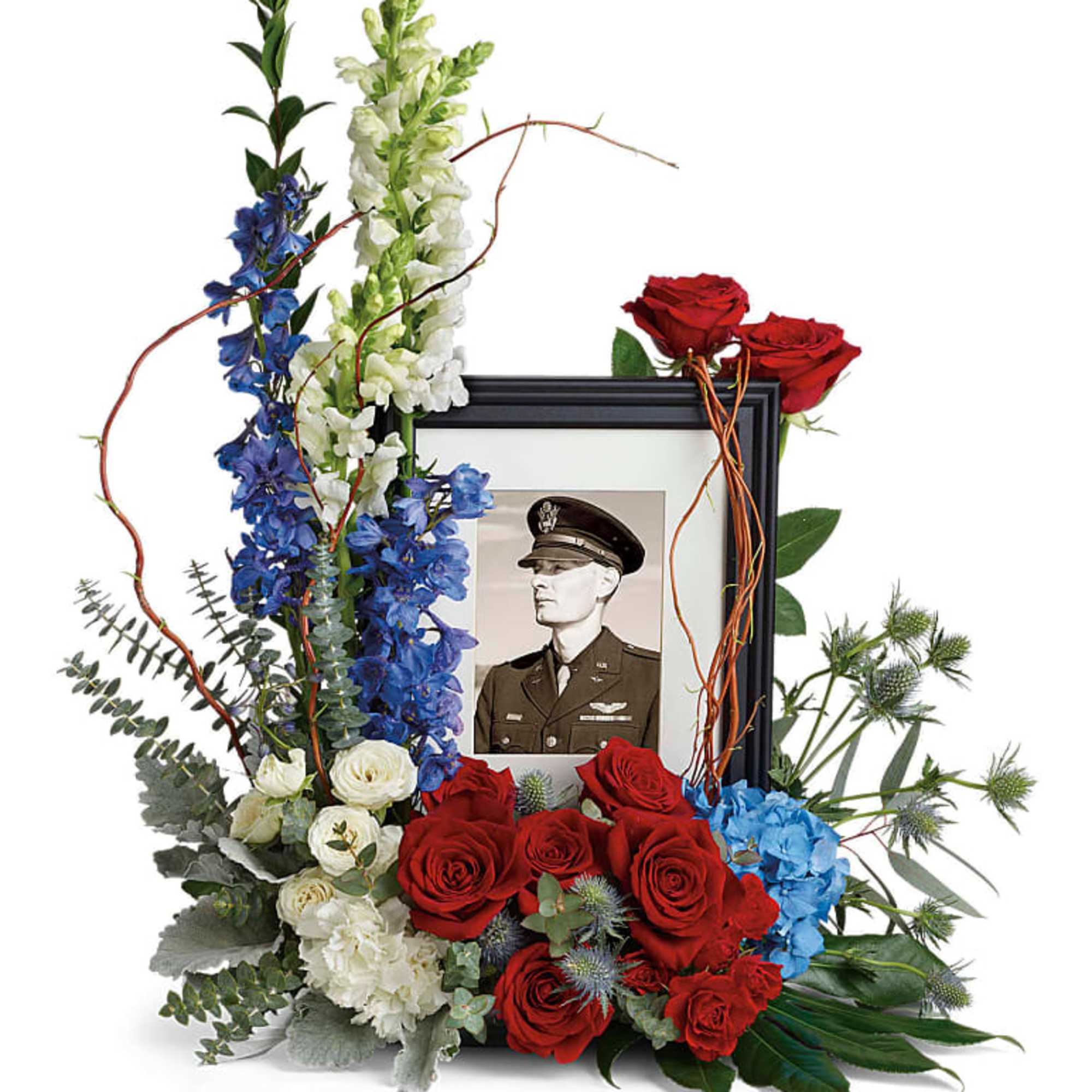 Honor the memory of an always-beloved with this beautiful display bouquet. Designed Honor the memory of an always-beloved with this beautiful display bouquet. Designed
