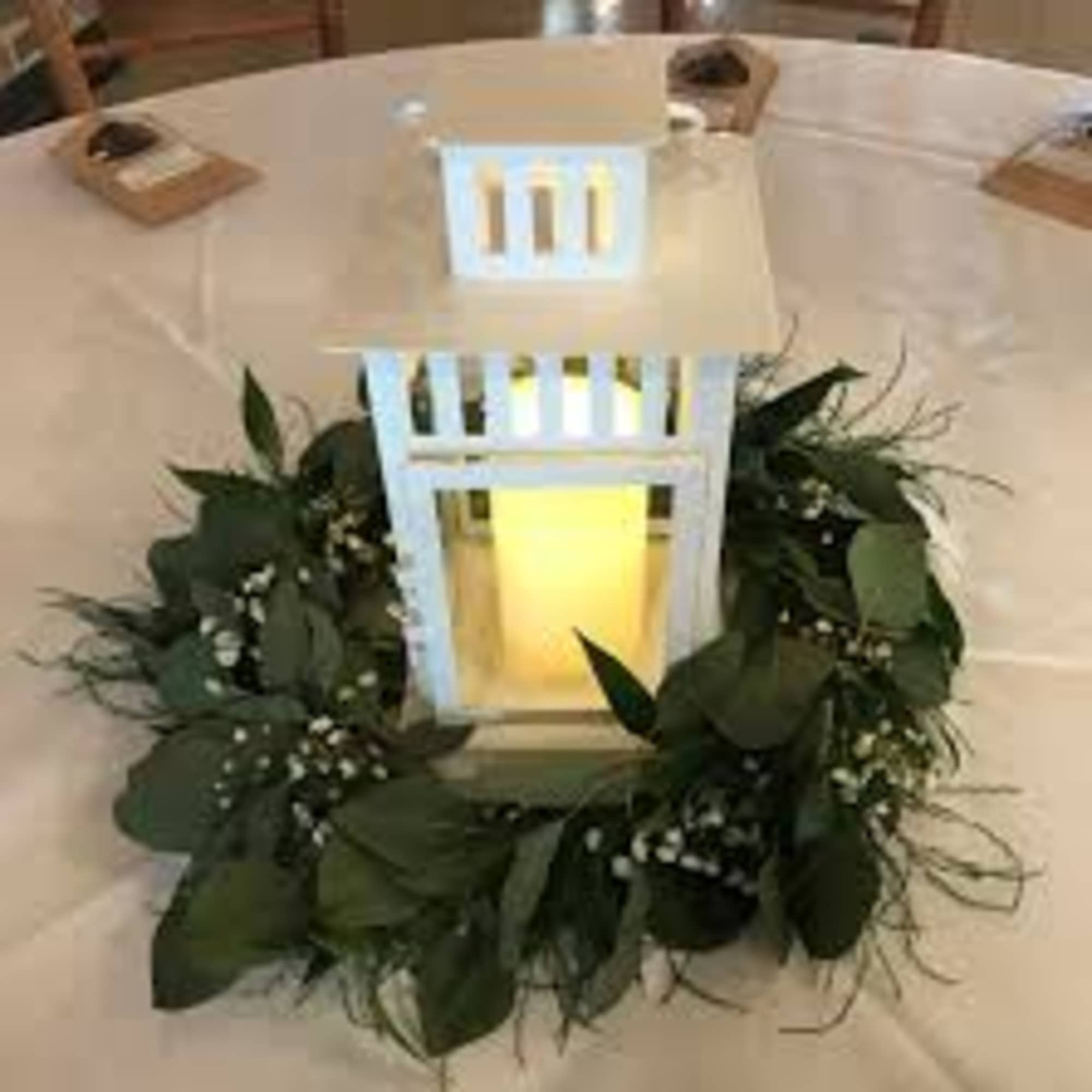 This wreath is perfect for any rustic wedding! Add your own items