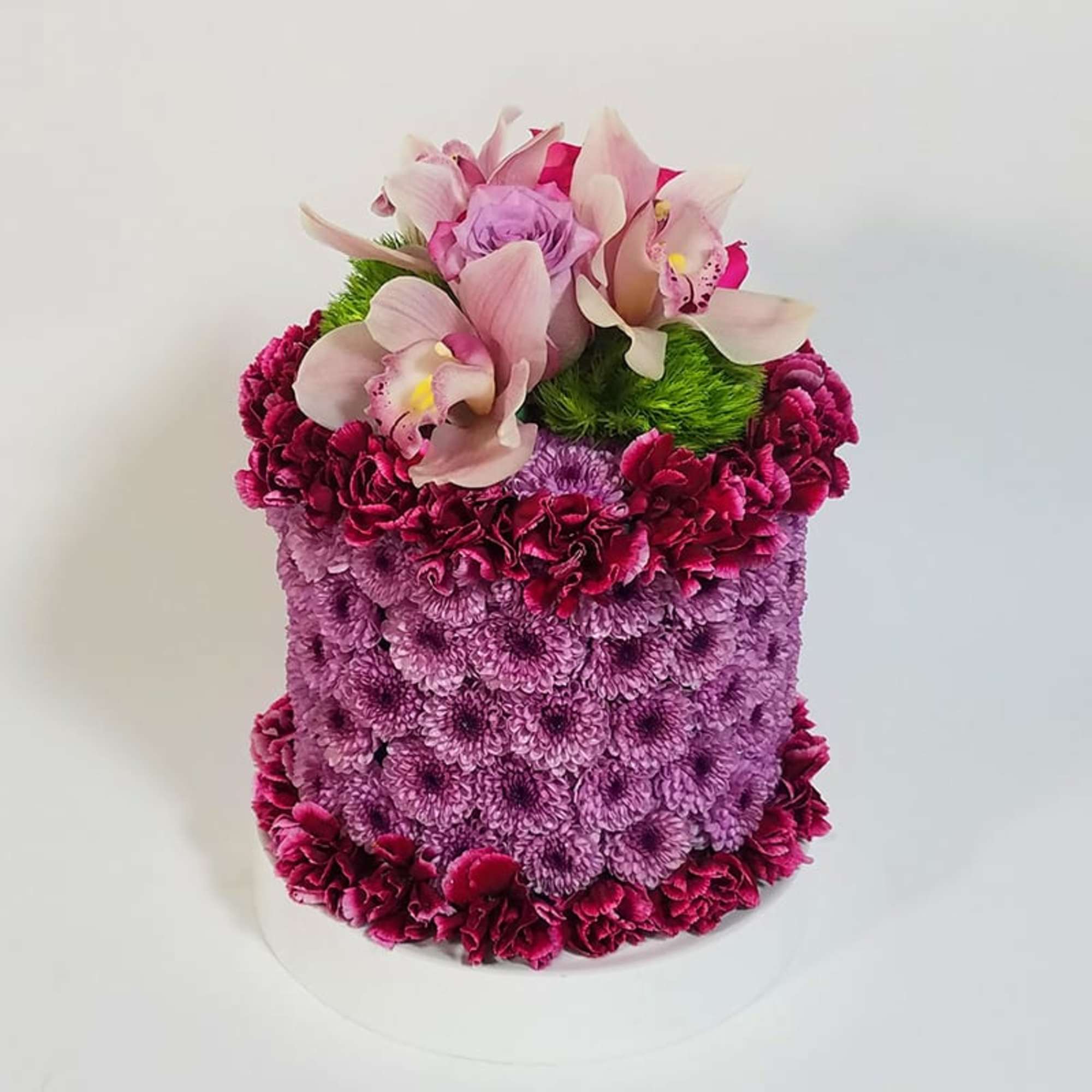 Send That Especial Someone a Fat Free Flower Cake. Made with mums Send That Especial Someone a Fat Free Flower Cake. Made with mums
