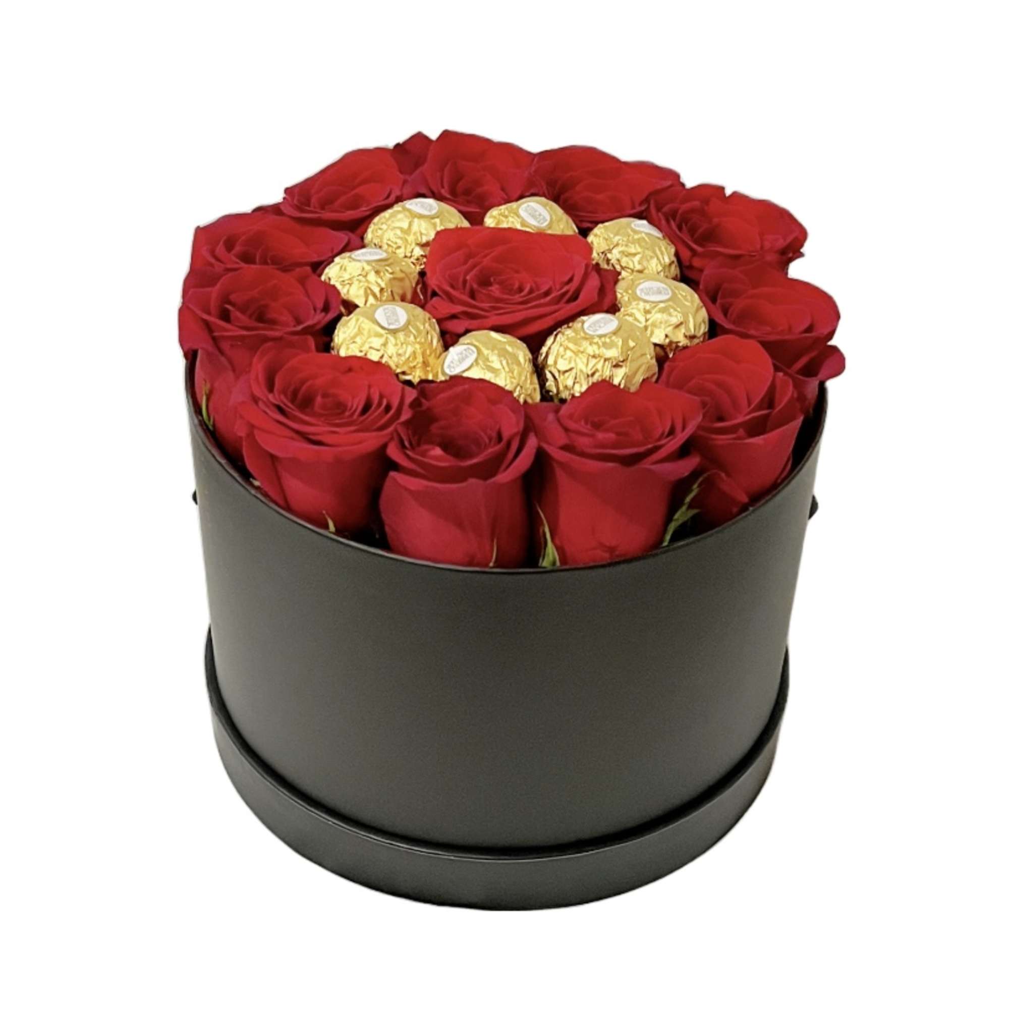 Standard price: roses in a box with chocolate in crown shaped.
Deluxe price: