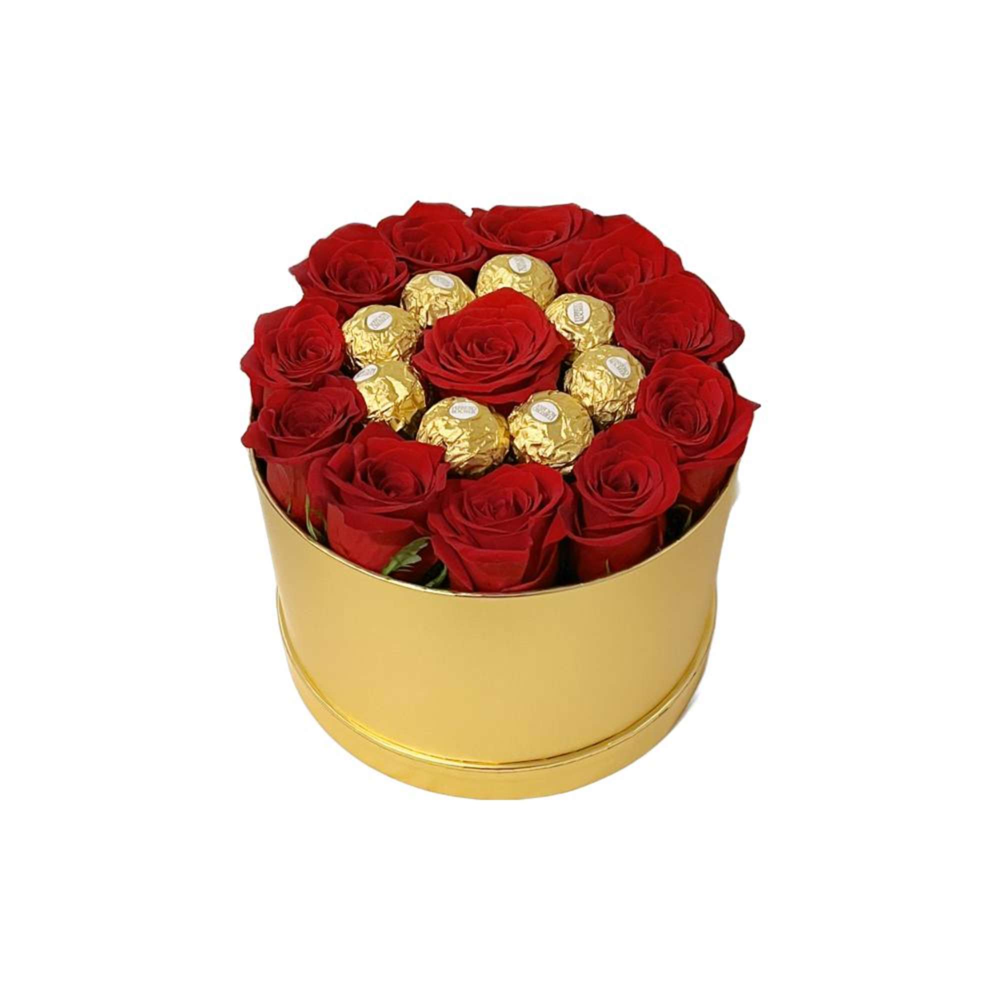 Standard price: roses in a box with chocolate in crown shaped.
Deluxe price:
