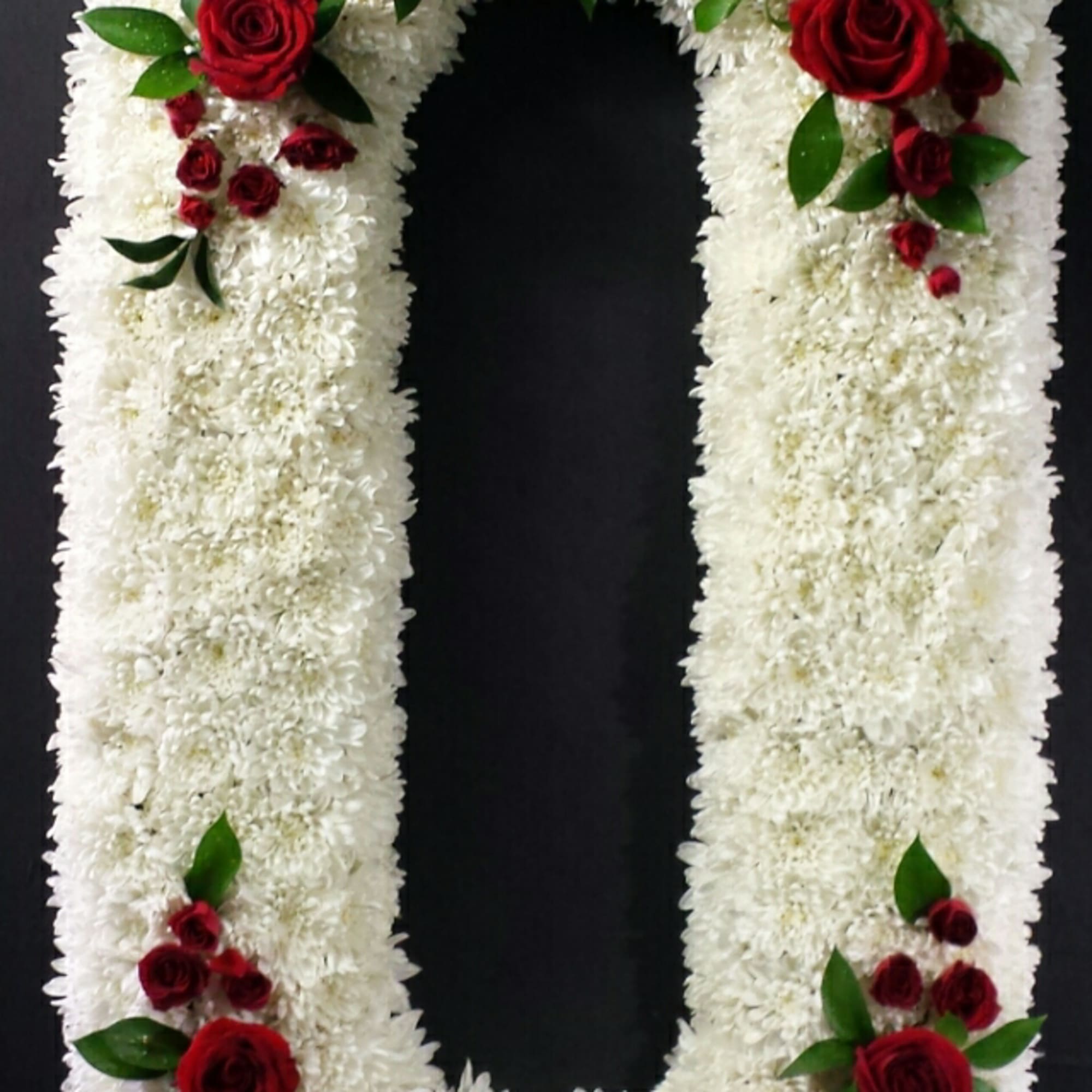 Oval wreath with different flowers and custom designs. Call for inquiry Oval wreath with different flowers and custom designs. Call for inquiry