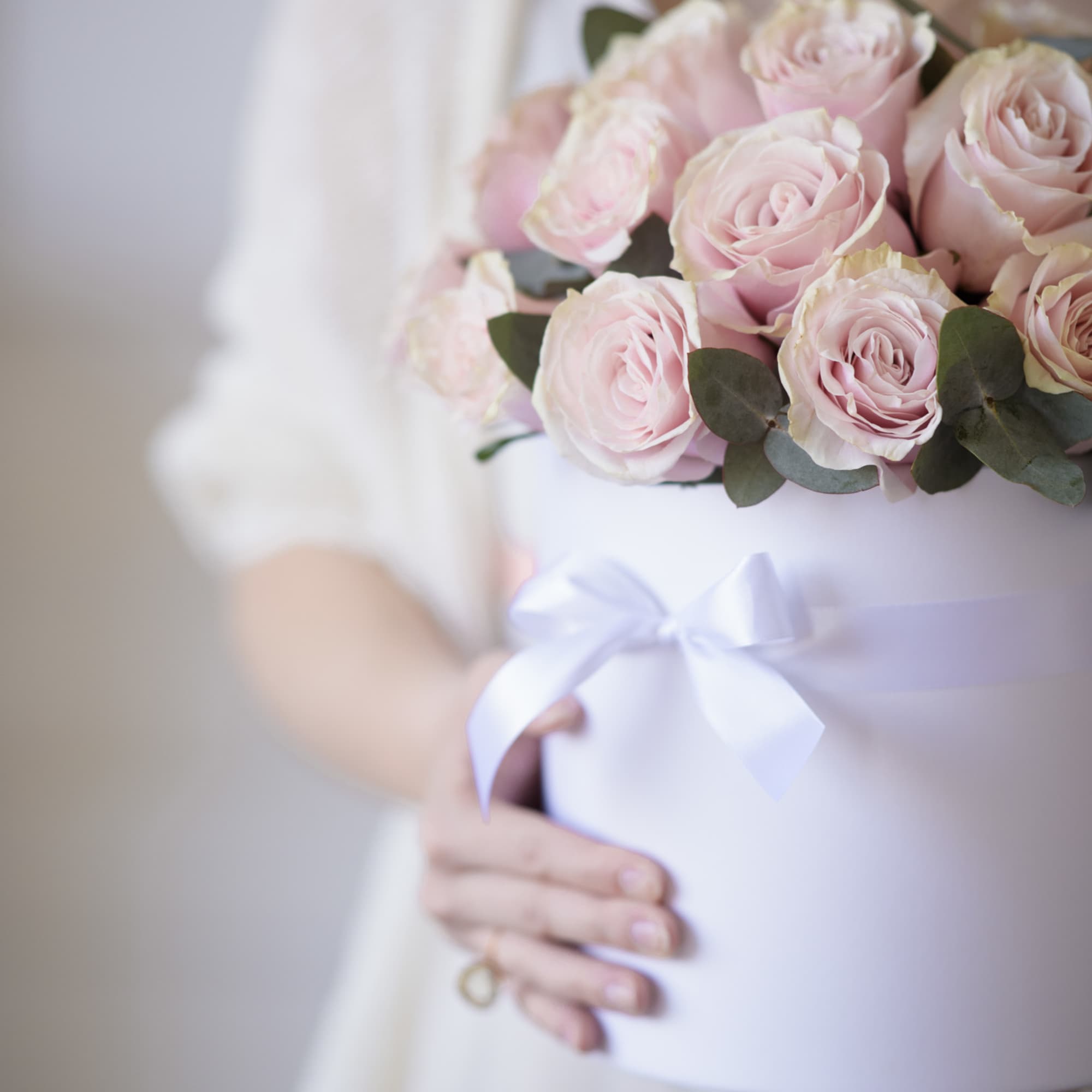 Premium, equadorian pale pink roses (up to 30 - medium sized box