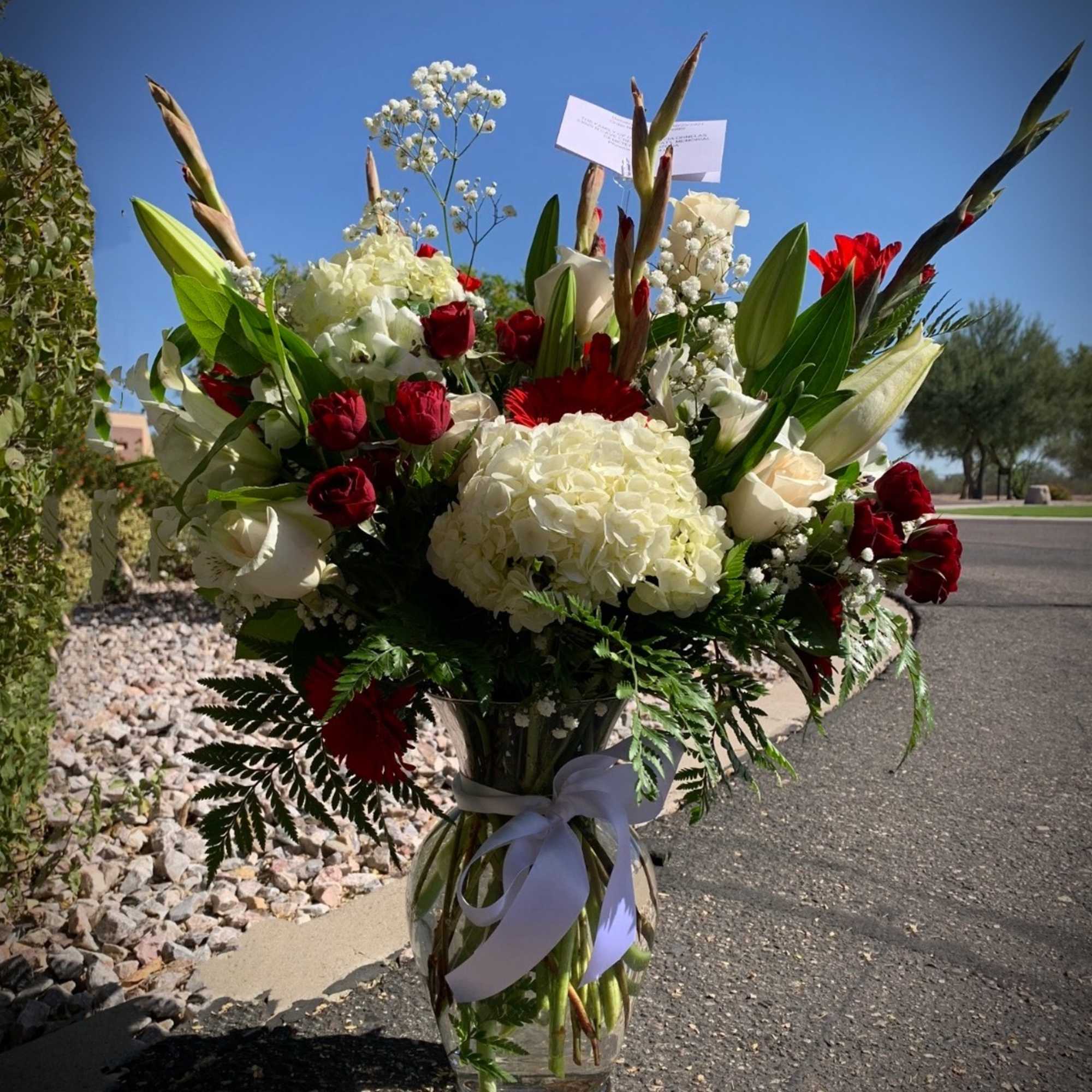 Red &amp; White flowers express how much they mean to you! Hydrangea