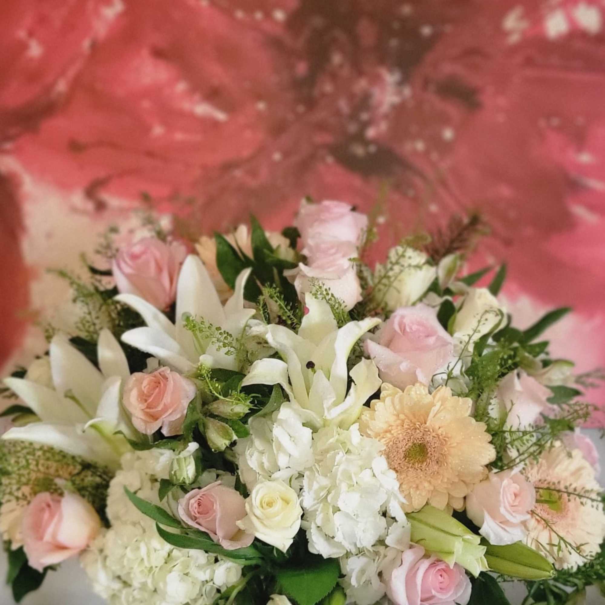 Roses, lilies, hydrangeas, gerbera daisies