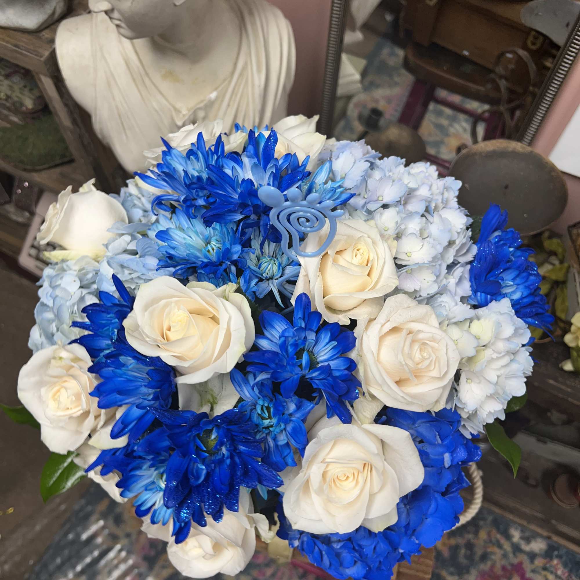 Designers Choice of Color Pallet of Blue and White Tone Florals in