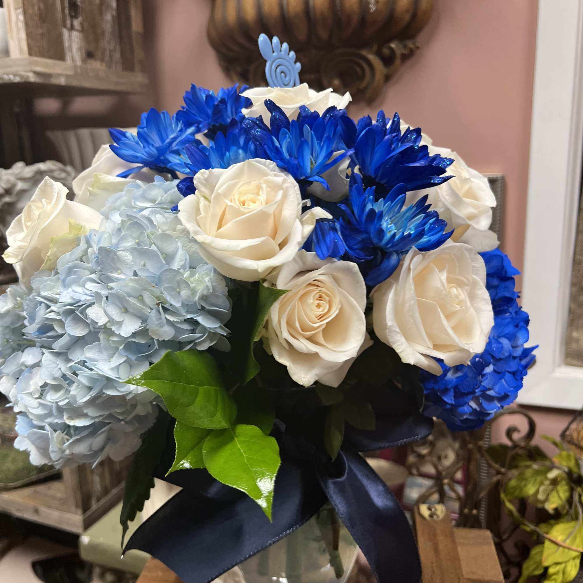 Designers Choice of Color Pallet of Blue and White Tone Florals in